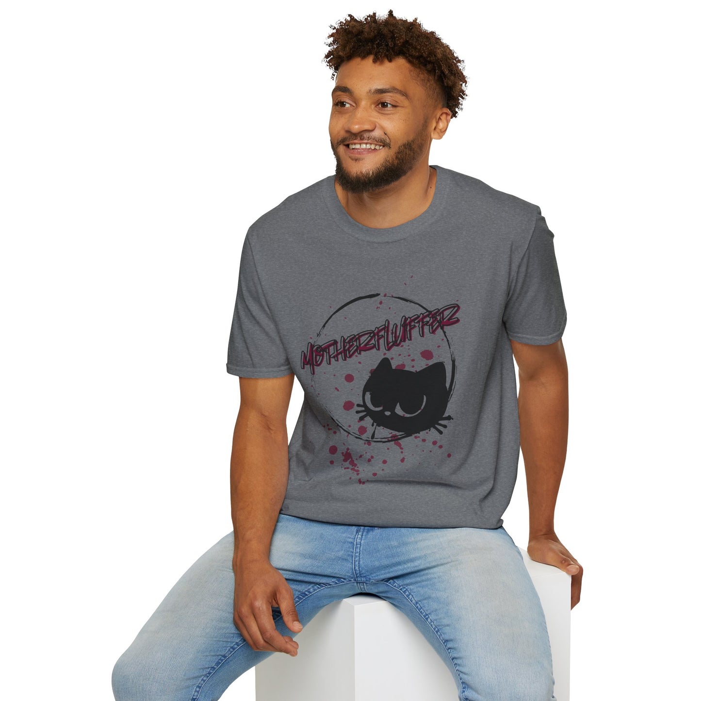 Motherfluffer Color Cat - Unisex Softstyle T-Shirt