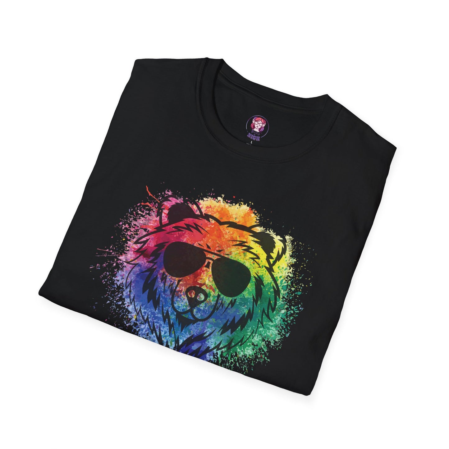 Wild Heart Collection - Bear Color Splash Unisex Softstyle Graphic T-Shirt