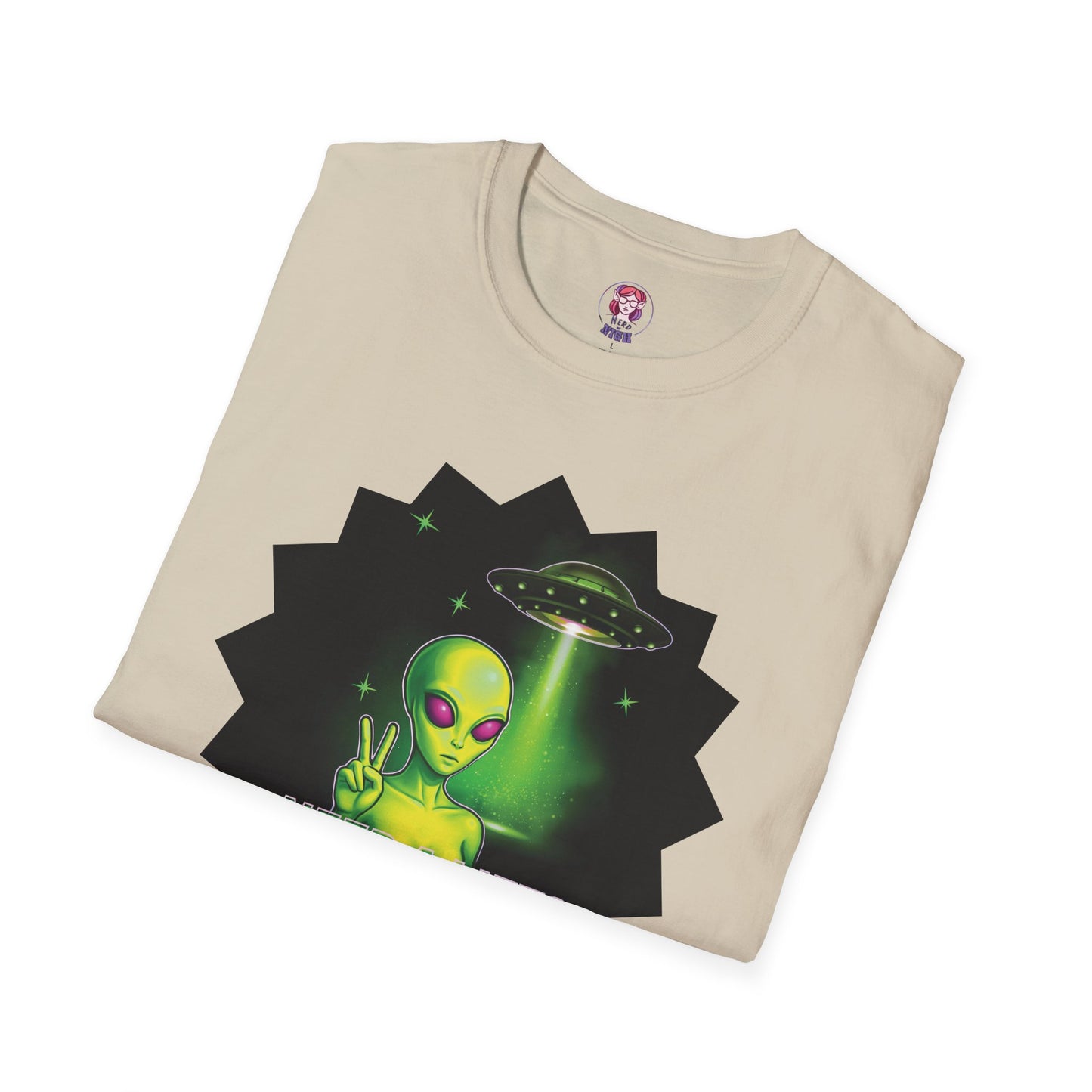 Cool Alien Peace Sign - Need a Lift - Unisex Softstyle T-Shirt