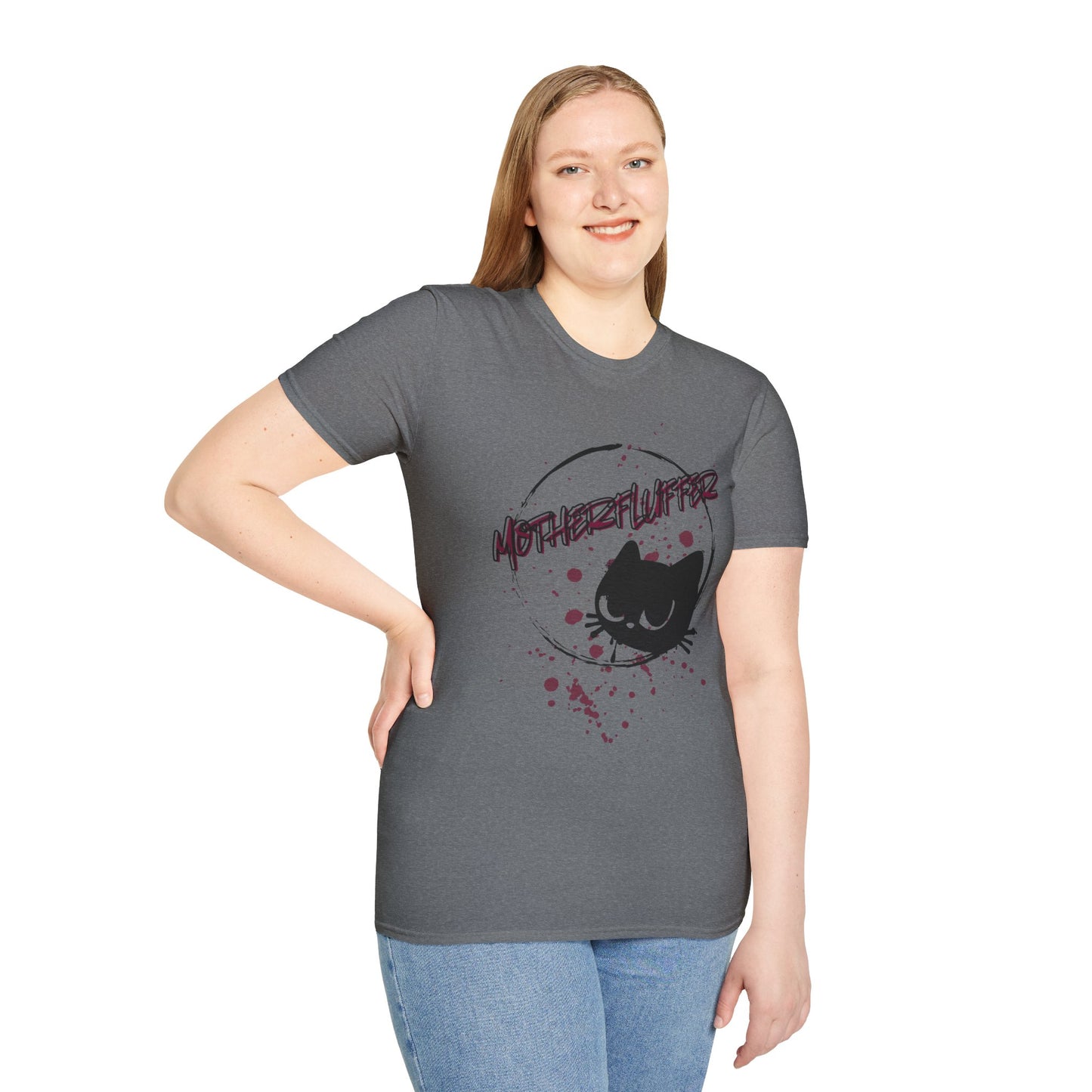 Motherfluffer Color Cat - Unisex Softstyle T-Shirt