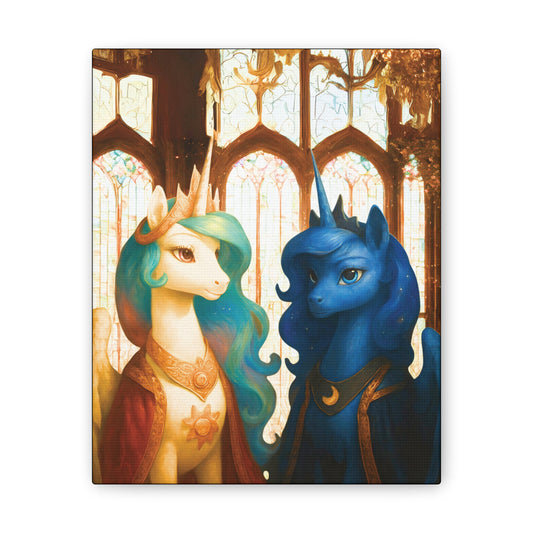 Royal Luna & Celestia - My Little Pony Canvas Art - Stretched, 0.75"