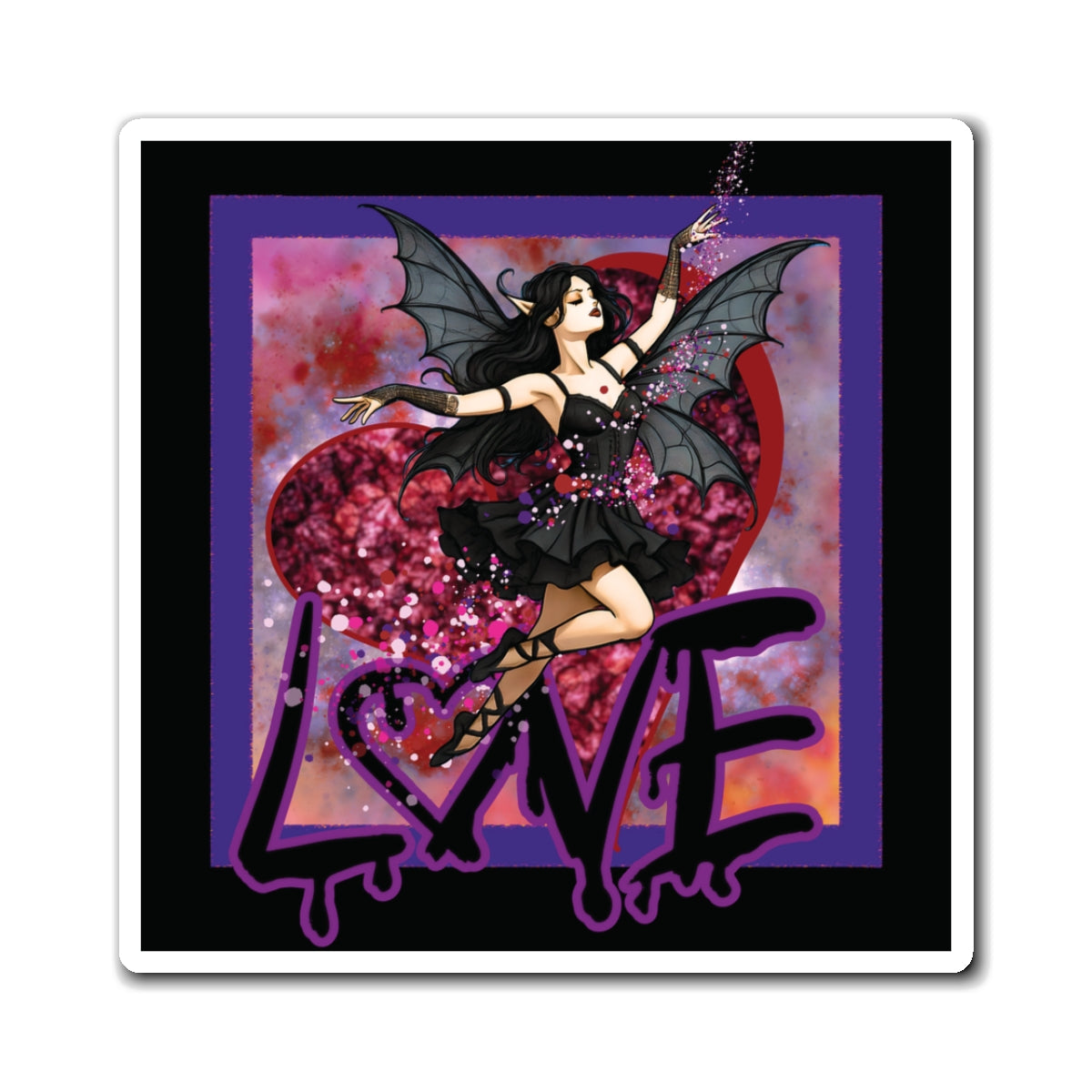 Gothic Fairy Love Magnet - Witchy Home Decor