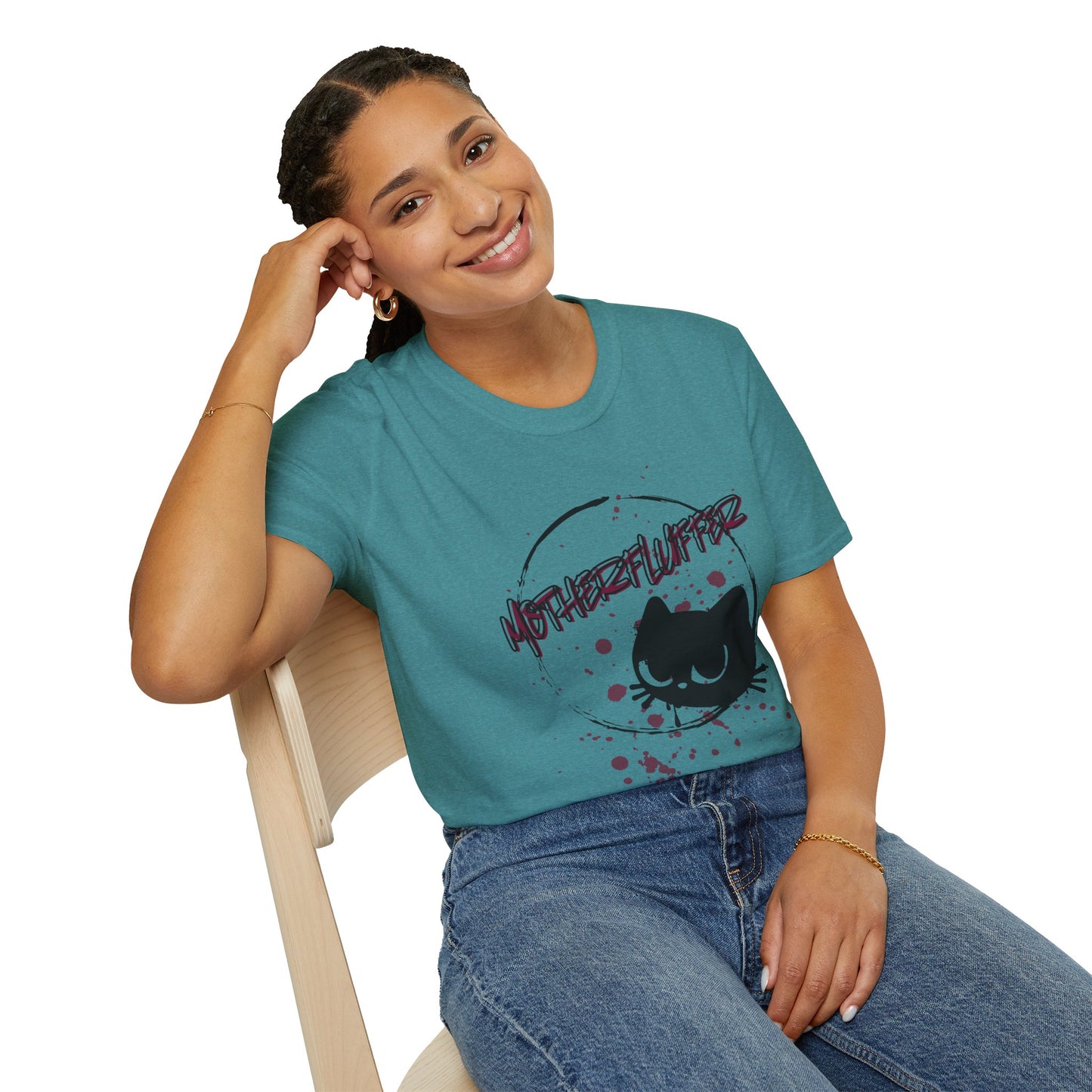 Motherfluffer Color Cat - Unisex Softstyle T-Shirt