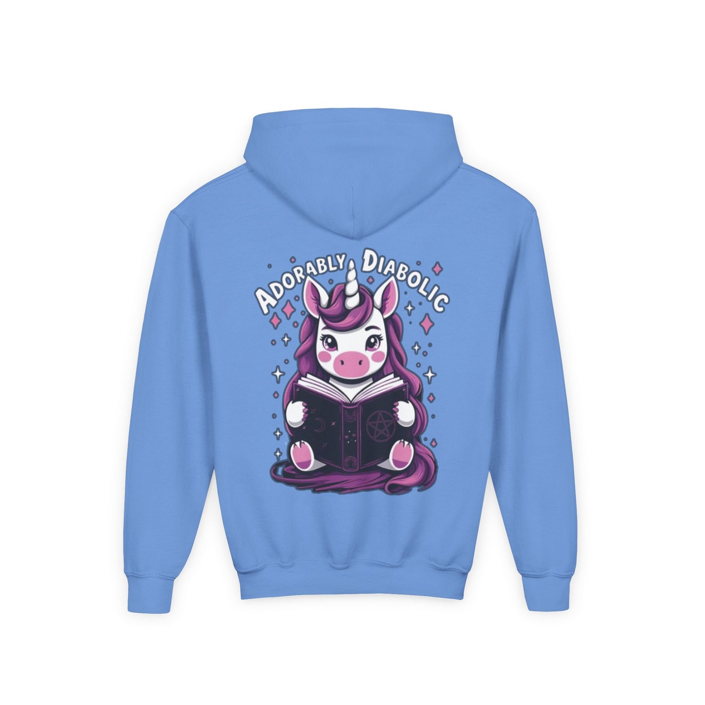 Adorably Diabolic Unicorn Magic - Youth Heavy Blend Hooded Sweatshirt