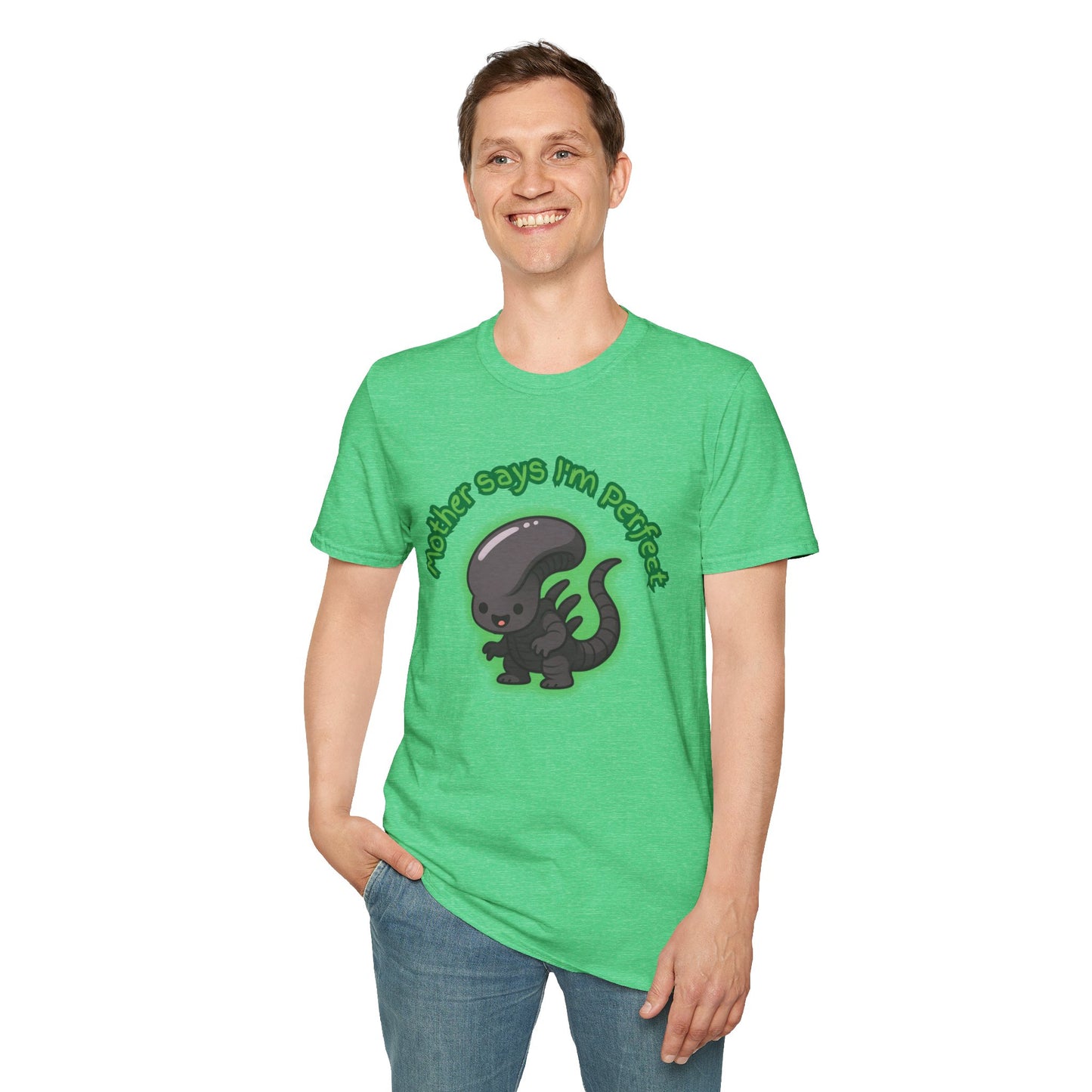 Alien Cute Xenomorph I'm Perfect - Unisex Softstyle T-Shirt