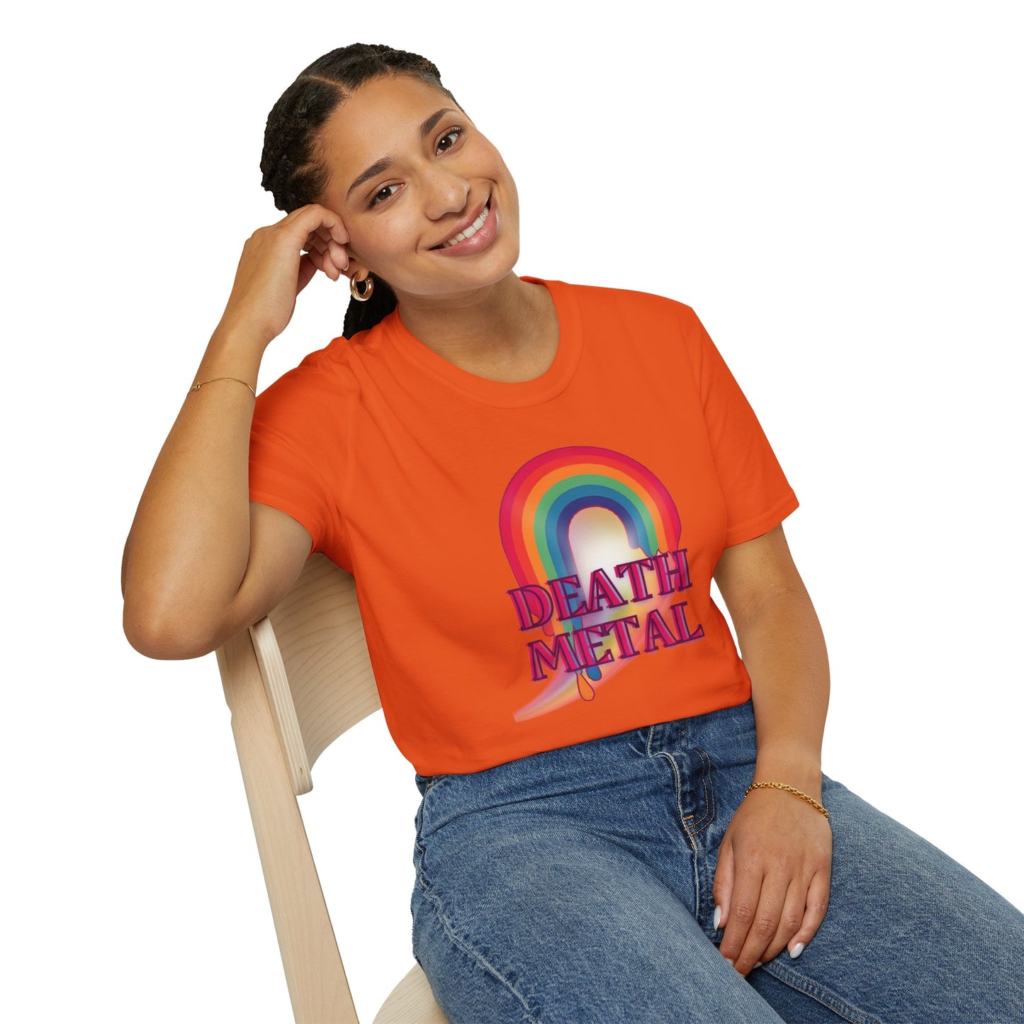 Rainbow Death Metal - Unisex Softstyle T-Shirt
