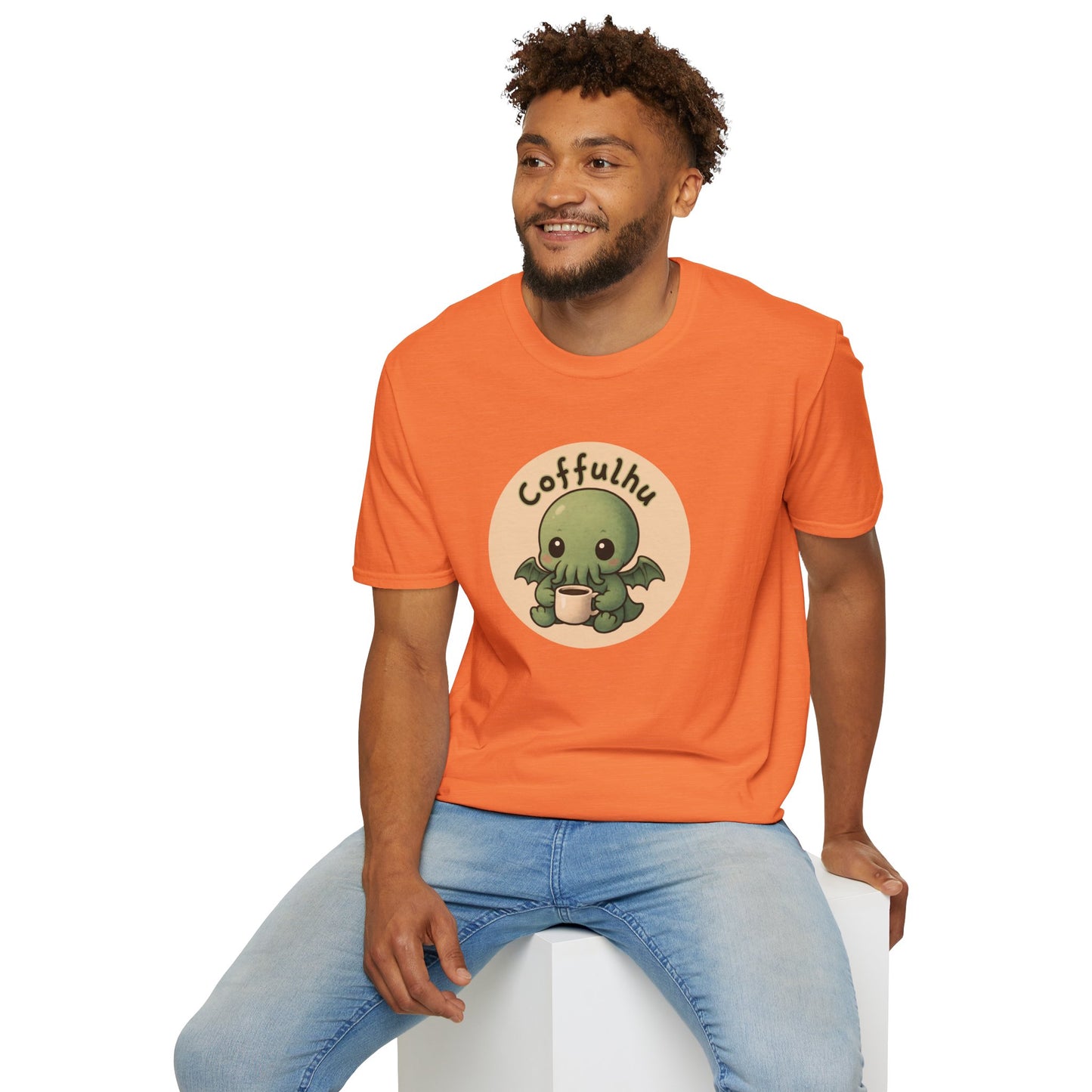 Cthulhu Coffulhu Coffee Pun - Unisex Softstyle T-Shirt