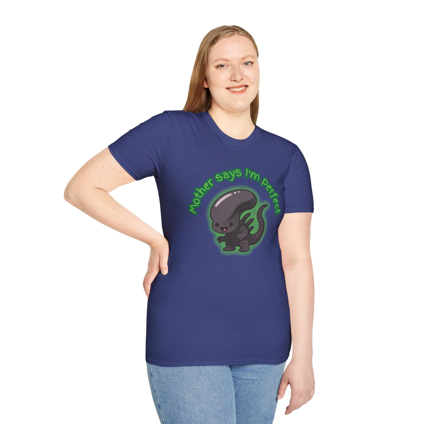 Alien Cute Xenomorph I'm Perfect - Unisex Softstyle T-Shirt