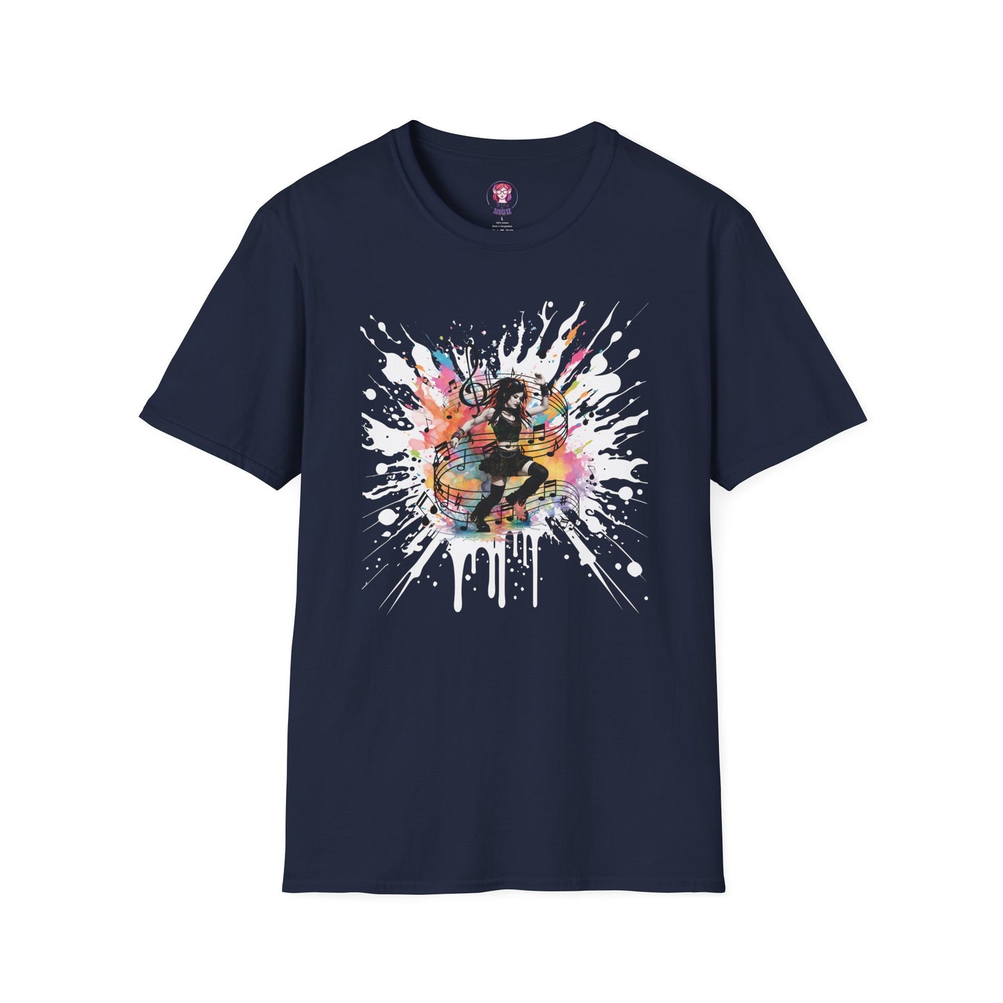 Colorful Music Brings Life Punk Dancer - Unisex Softstyle T-Shirt