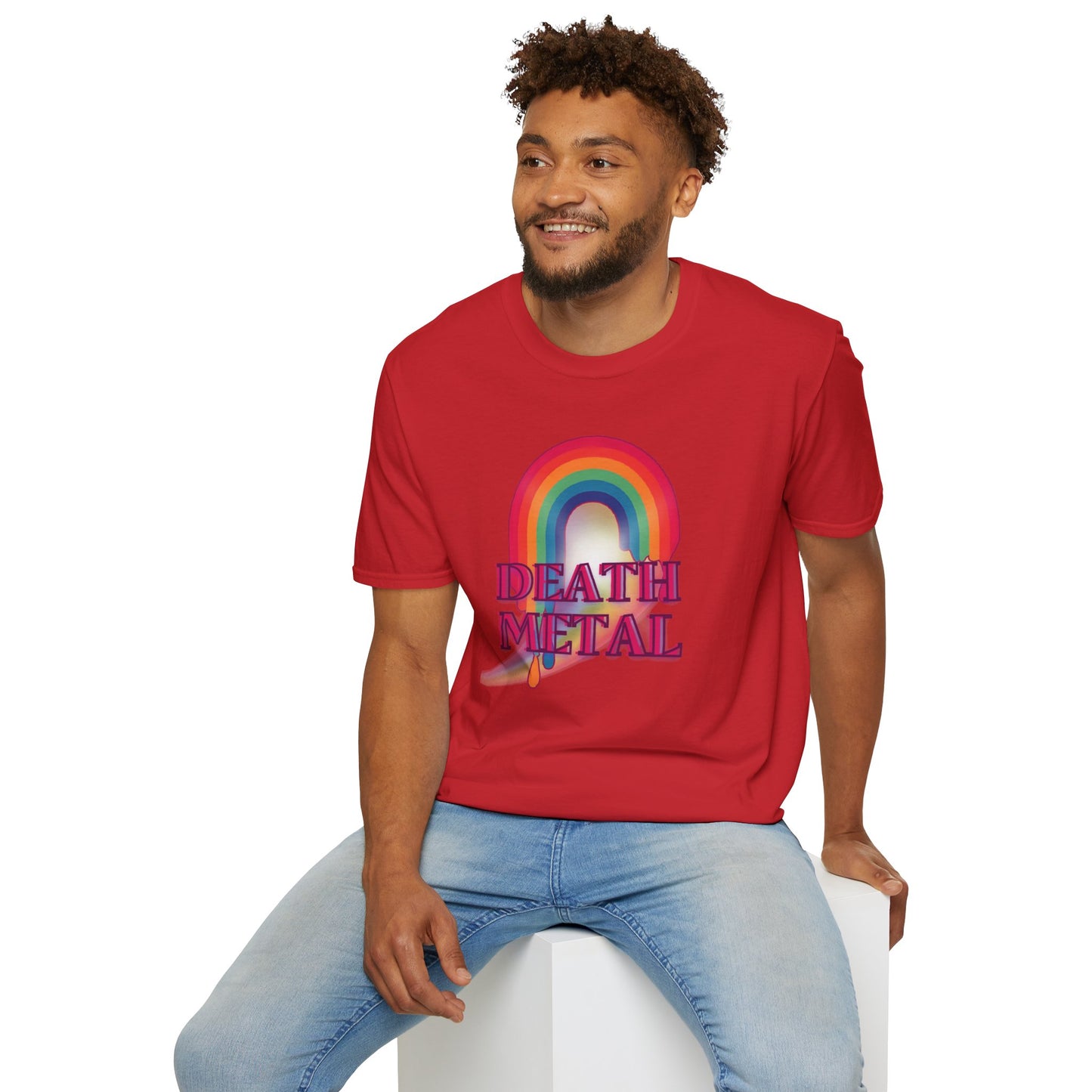 Rainbow Death Metal - Unisex Softstyle T-Shirt