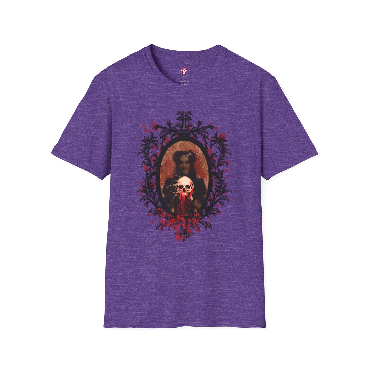 Vintage Gothic Skull Frame - Unisex Softstyle T-Shirt