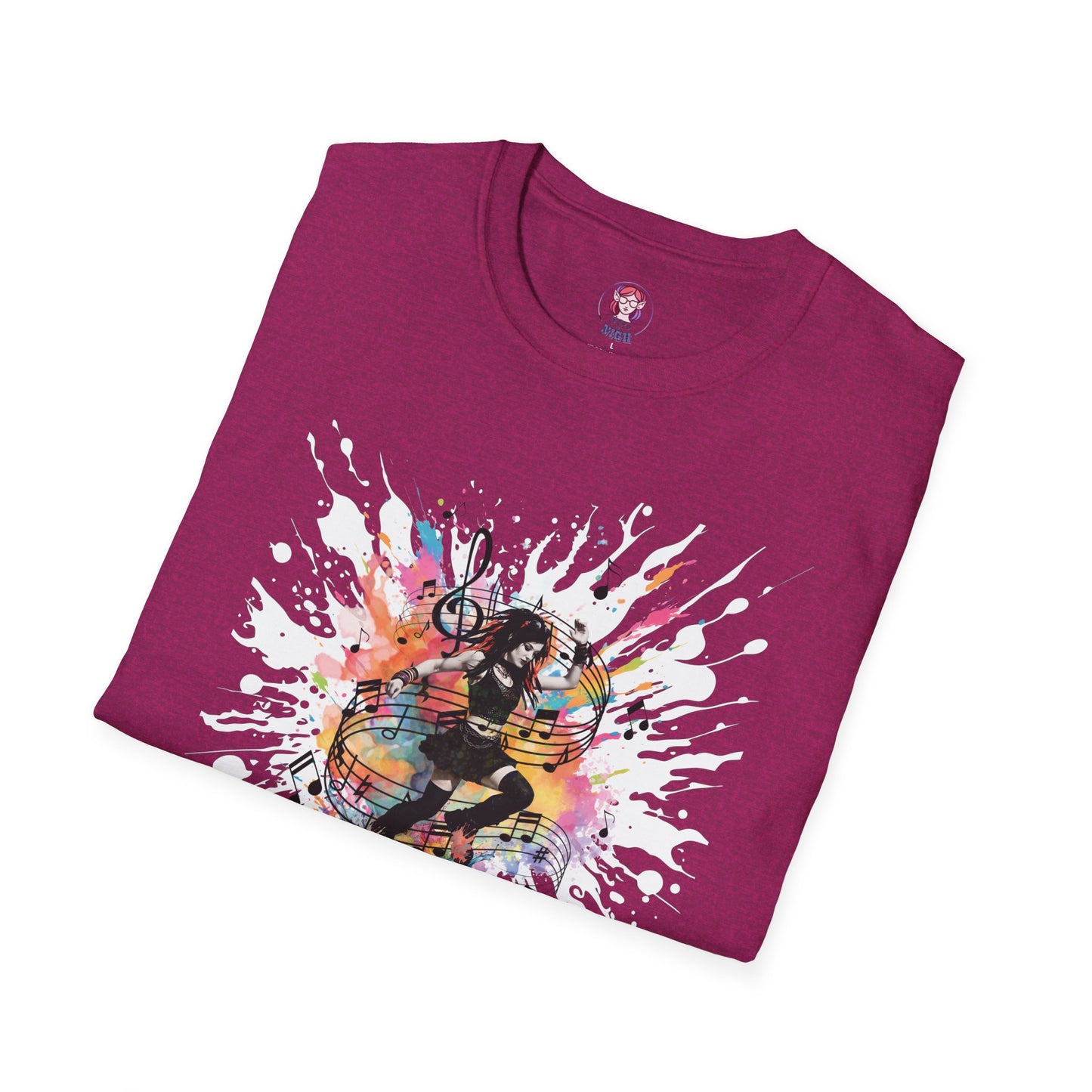 Colorful Music Brings Life Punk Dancer - Unisex Softstyle T-Shirt