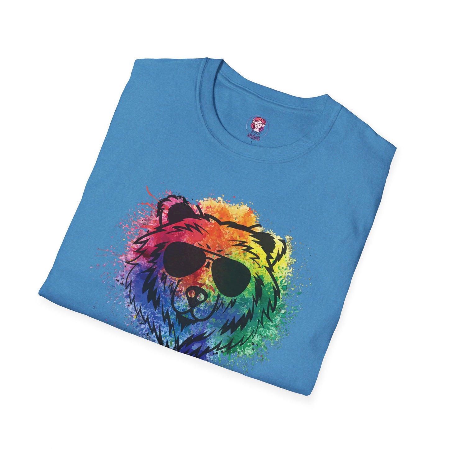 Wild Heart Collection - Bear Color Splash Unisex Softstyle Graphic T-Shirt