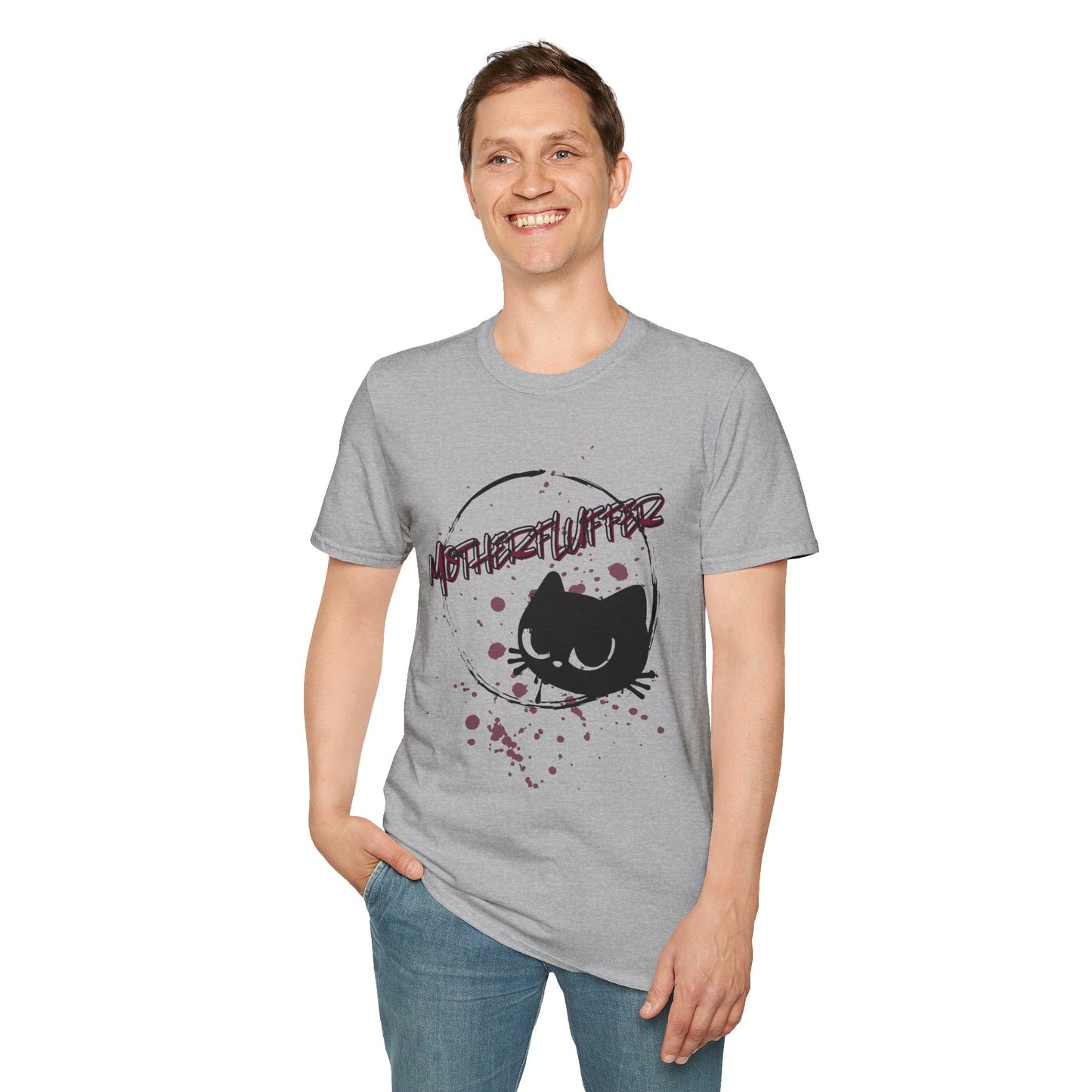Motherfluffer Color Cat - Unisex Softstyle T-Shirt