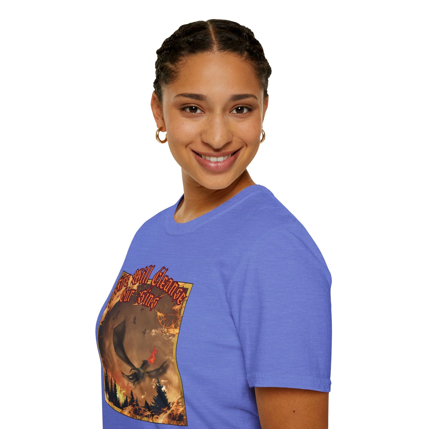 Dragon Attacking - Fire Will Cleanse Our Sins - Unisex Softstyle T-Shirt