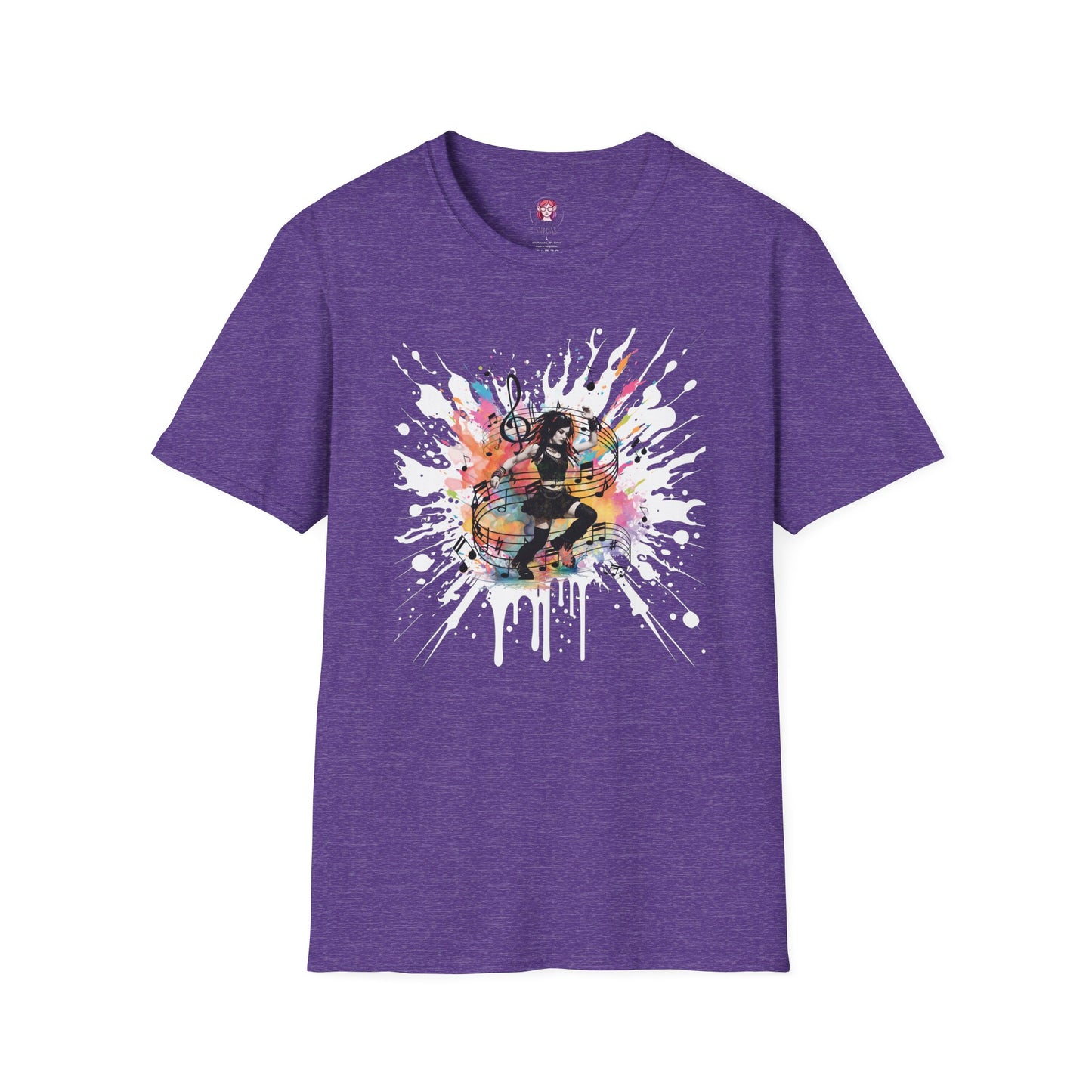 Colorful Music Brings Life Punk Dancer - Unisex Softstyle T-Shirt