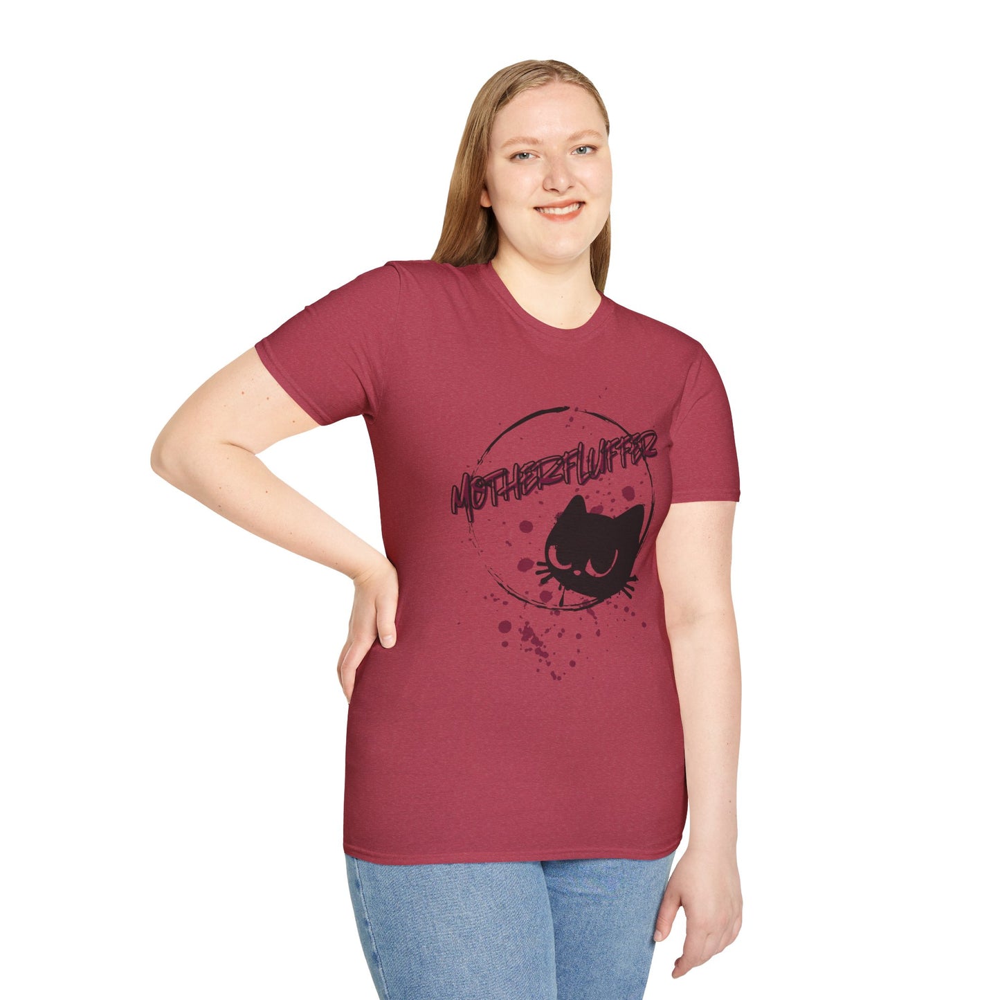 Motherfluffer Color Cat - Unisex Softstyle T-Shirt
