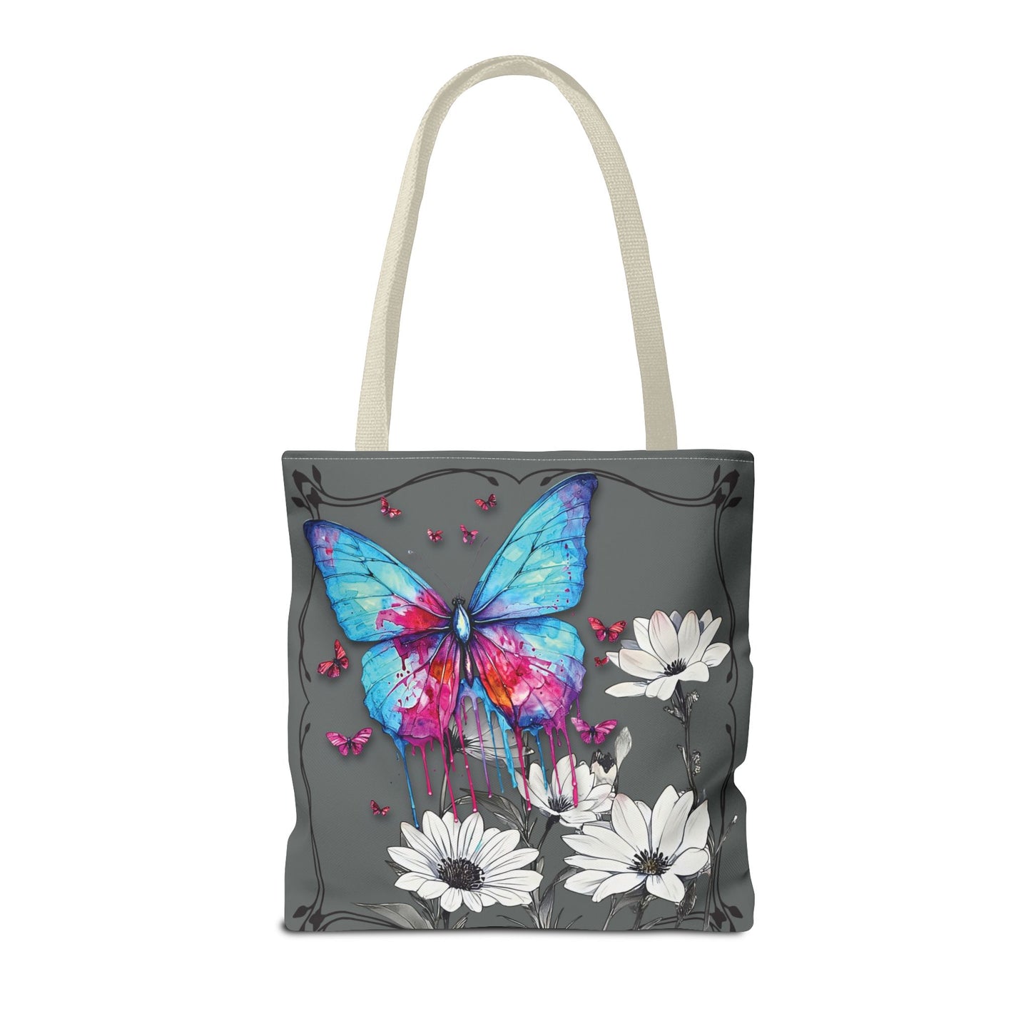 Painted Butterfly in Black and White Tote Bag