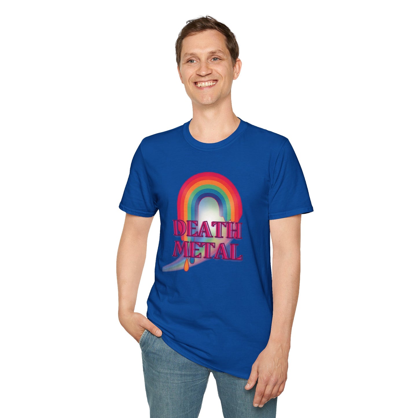 Rainbow Death Metal - Unisex Softstyle T-Shirt
