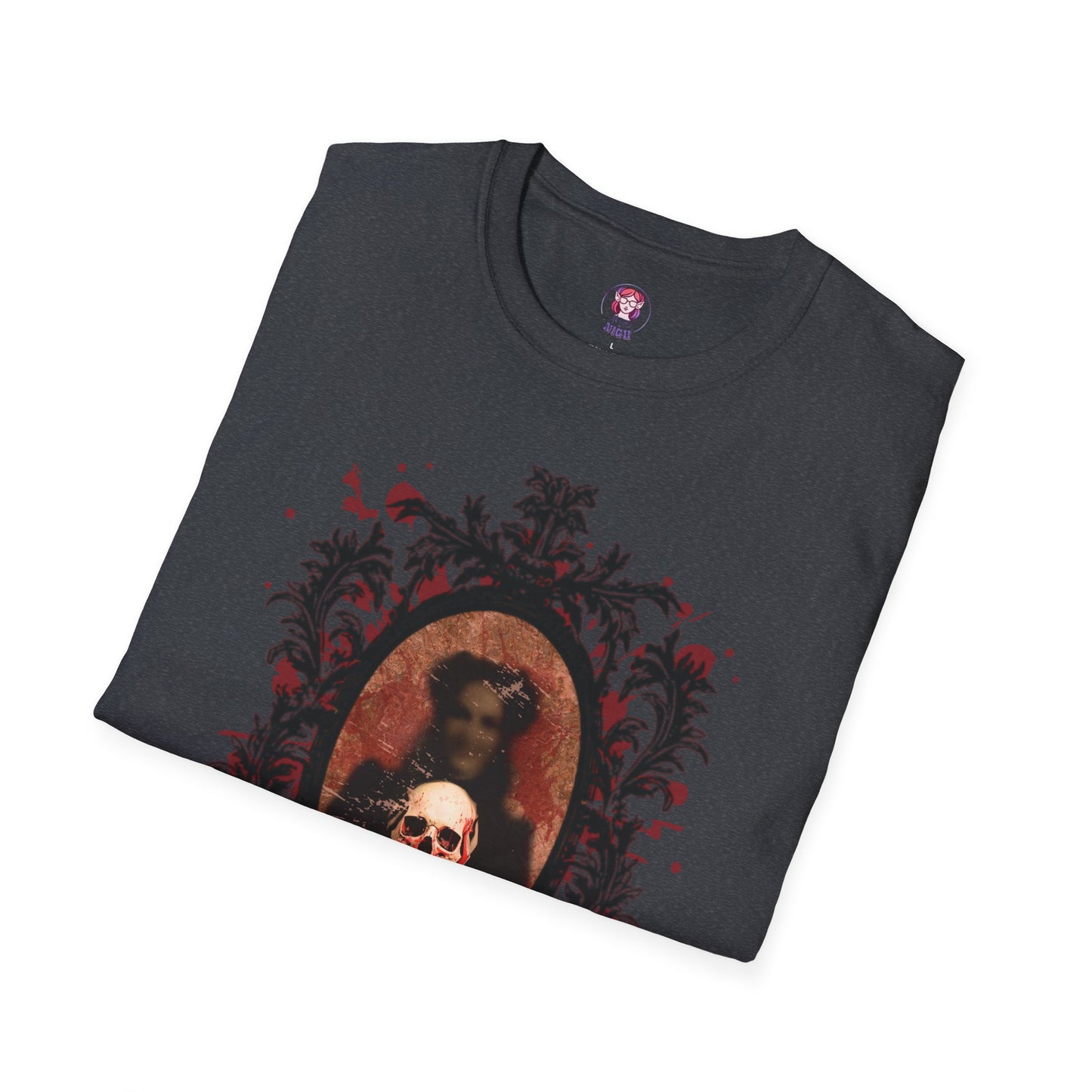 Vintage Gothic Skull Frame - Unisex Softstyle T-Shirt
