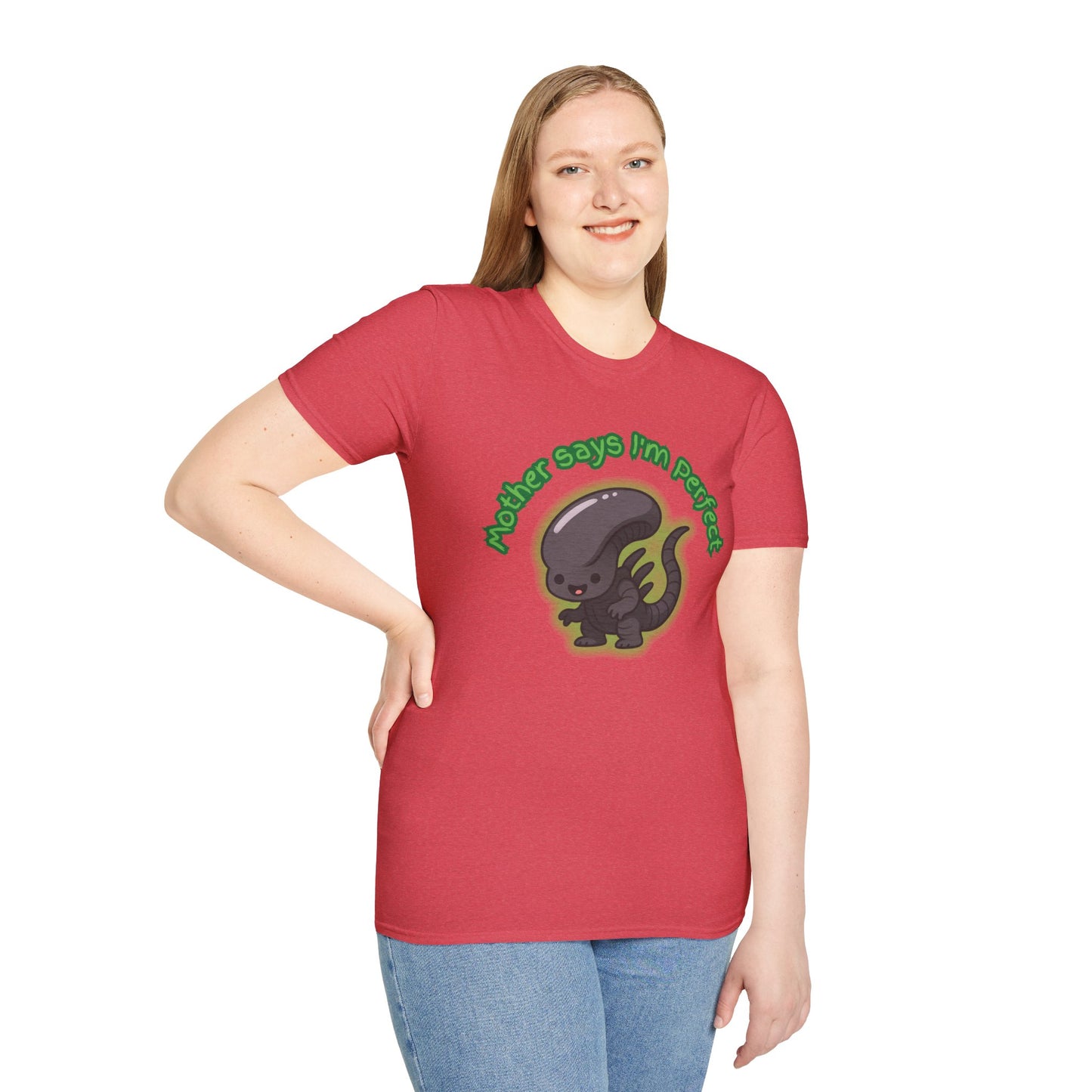 Alien Cute Xenomorph I'm Perfect - Unisex Softstyle T-Shirt