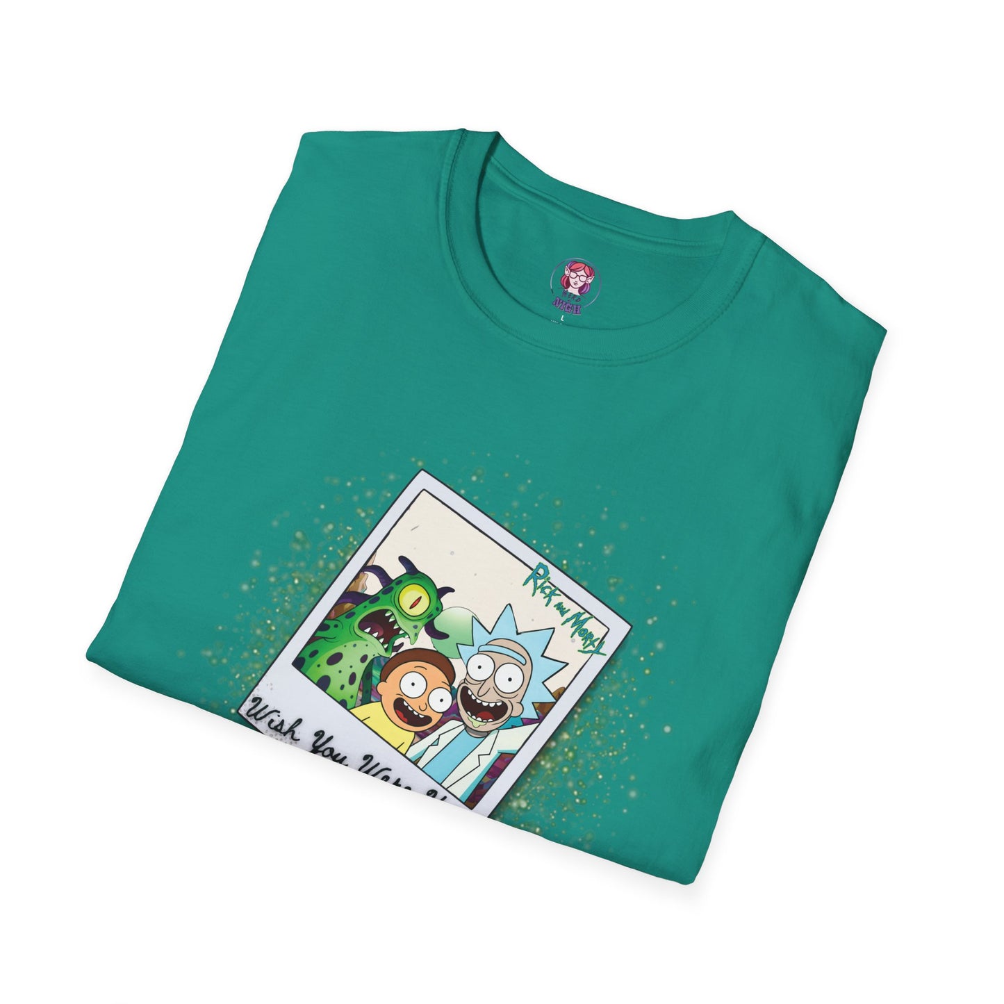 Rick & Morty Polaroid - Wish You Were Here - Unisex Softstyle T-Shirt