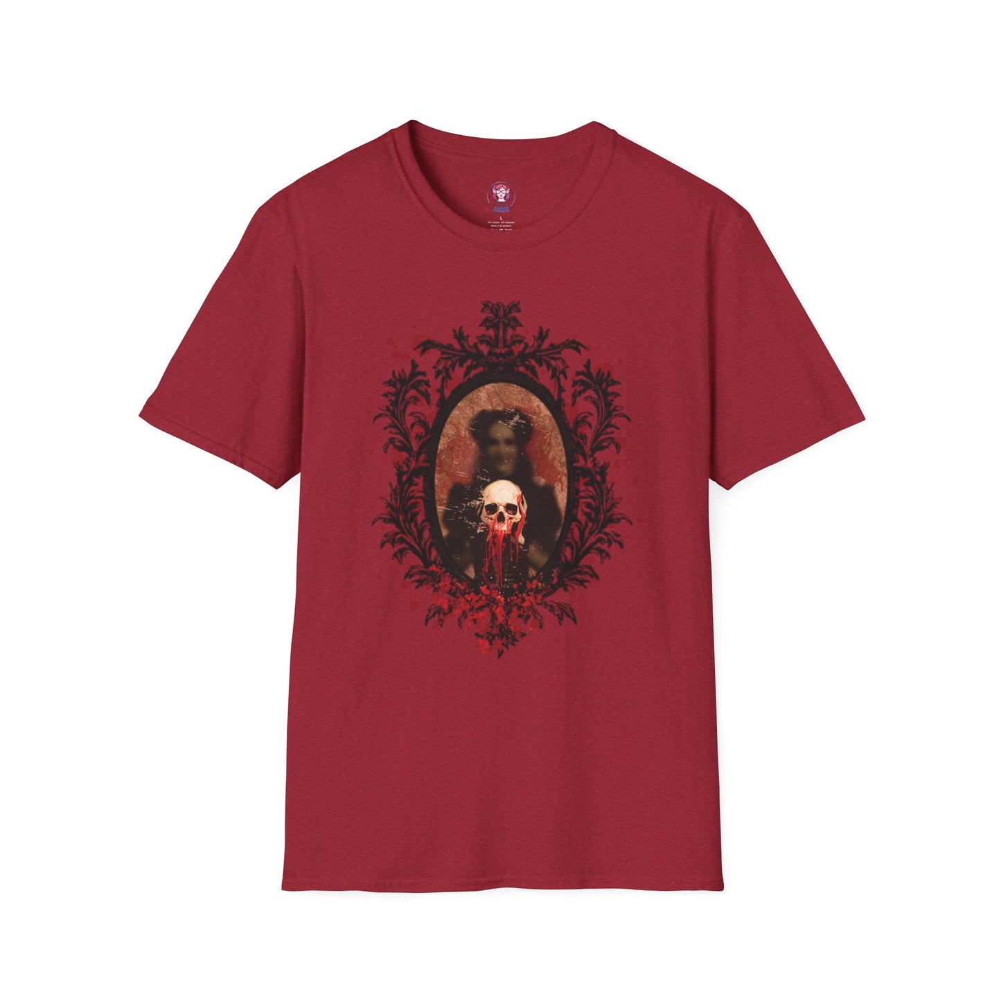Vintage Gothic Skull Frame - Unisex Softstyle T-Shirt