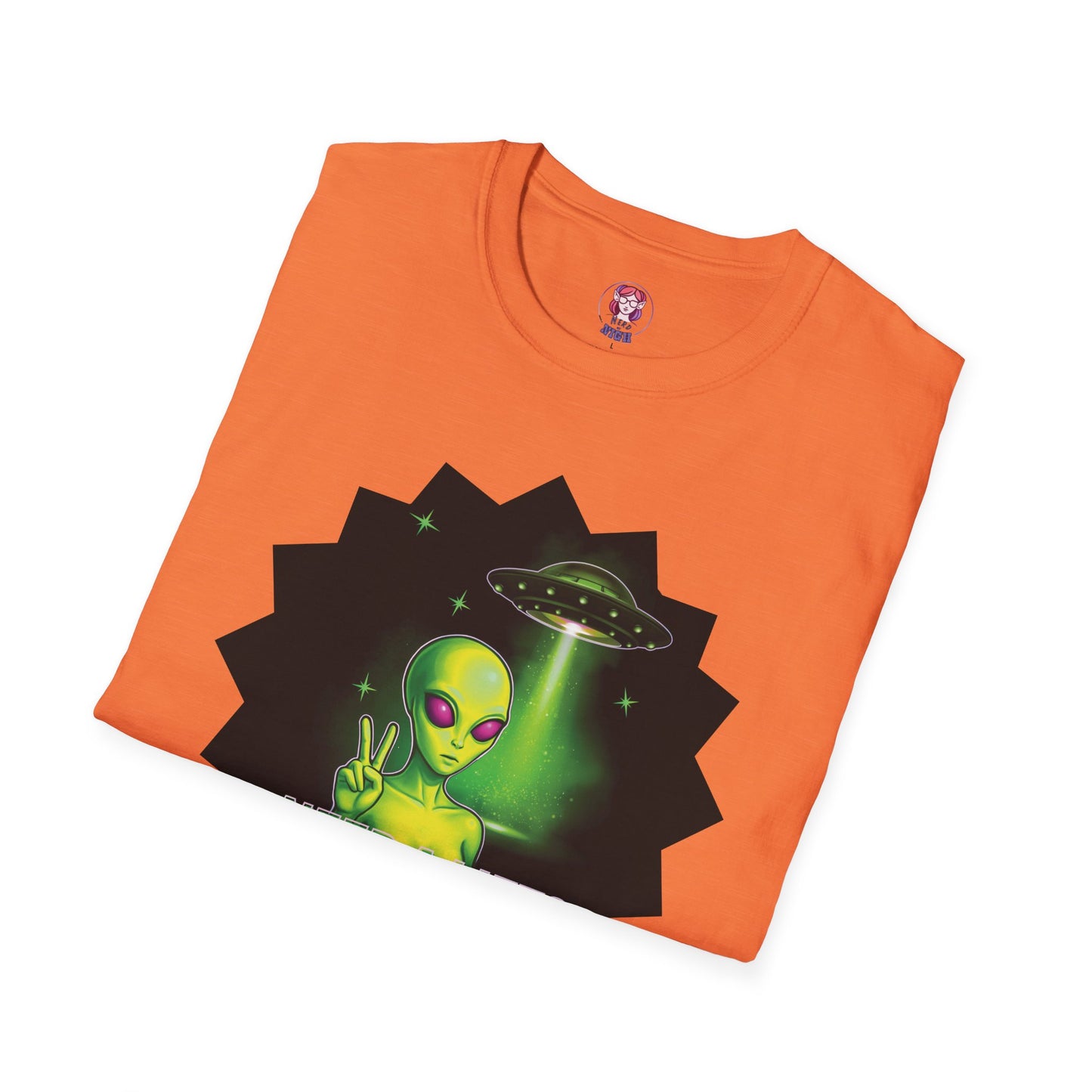Cool Alien Peace Sign - Need a Lift - Unisex Softstyle T-Shirt