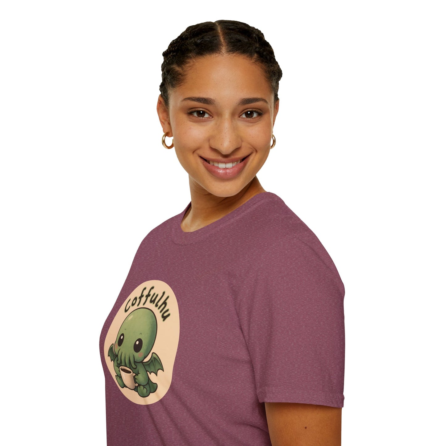 Cthulhu Coffulhu Coffee Pun - Unisex Softstyle T-Shirt
