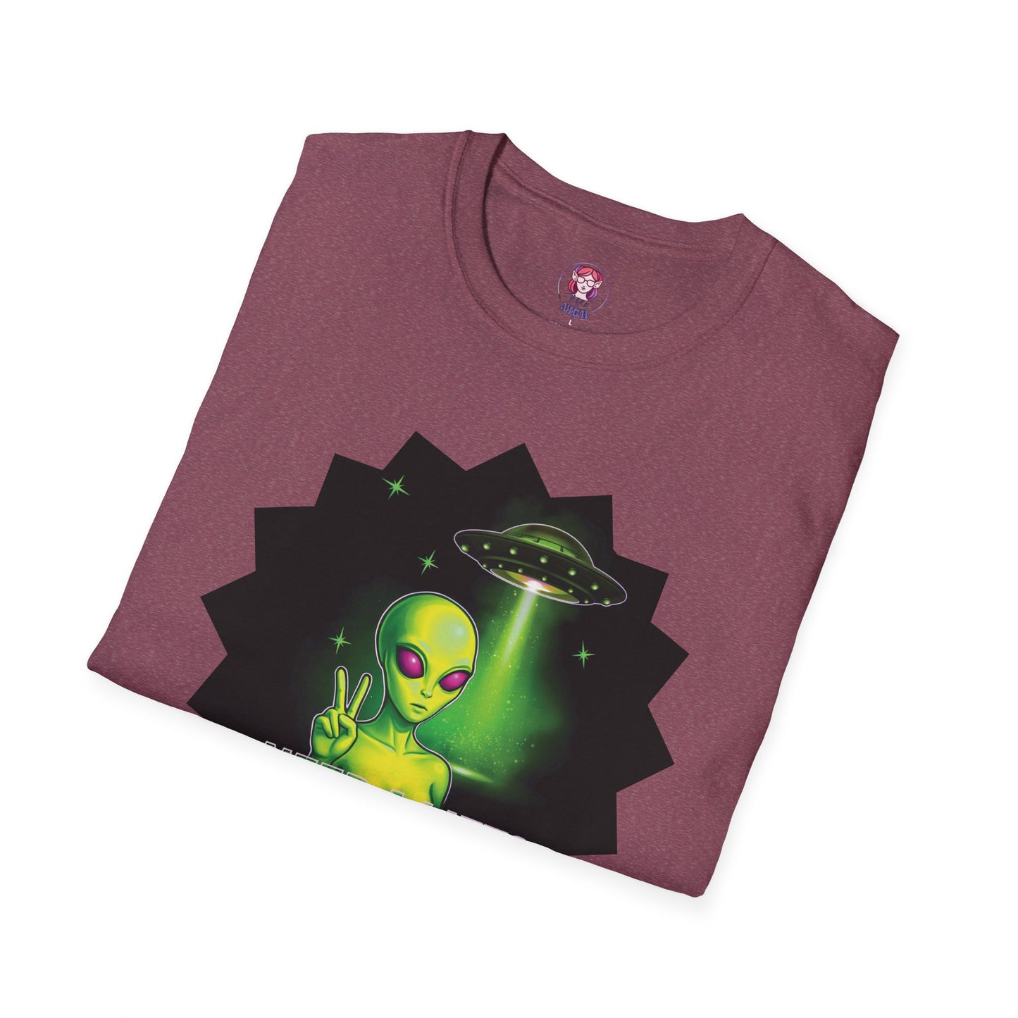 Cool Alien Peace Sign - Need a Lift - Unisex Softstyle T-Shirt