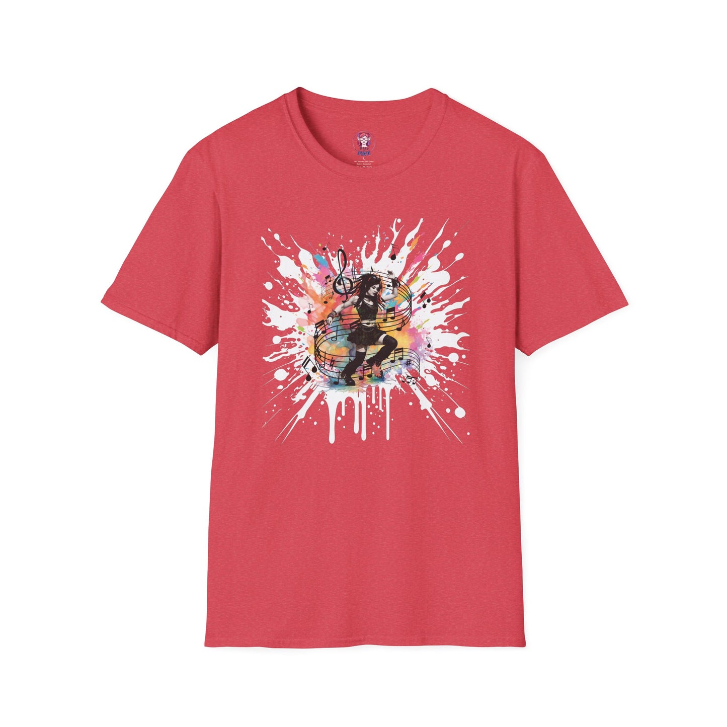 Colorful Music Brings Life Punk Dancer - Unisex Softstyle T-Shirt