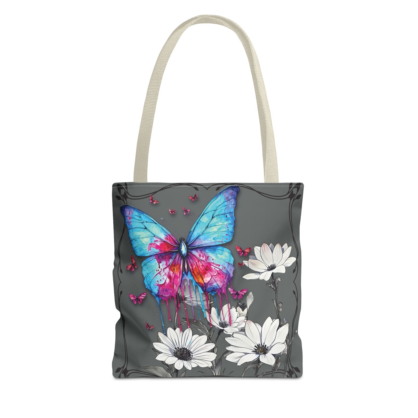 Painted Butterfly in Black and White Tote Bag