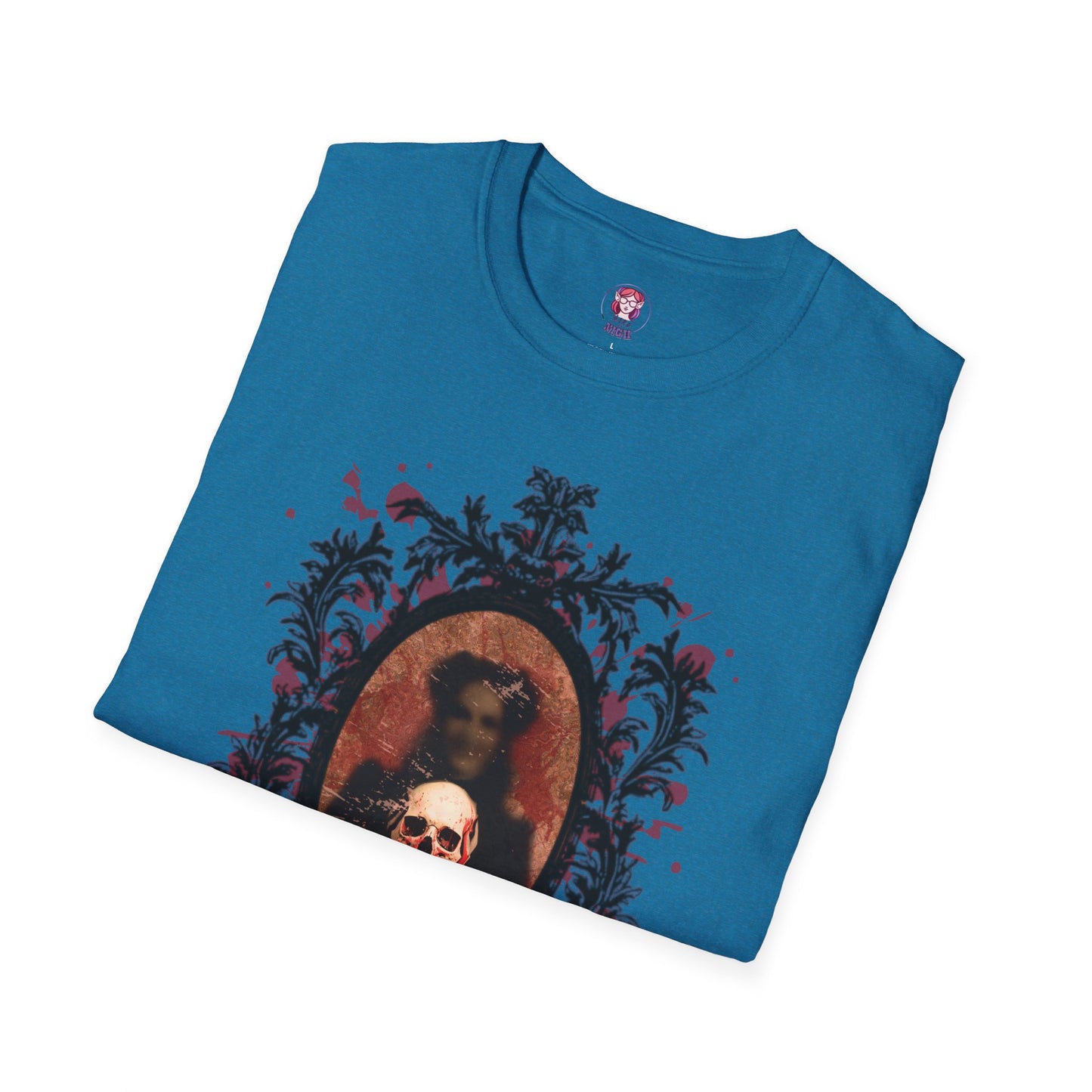 Vintage Gothic Skull Frame - Unisex Softstyle T-Shirt
