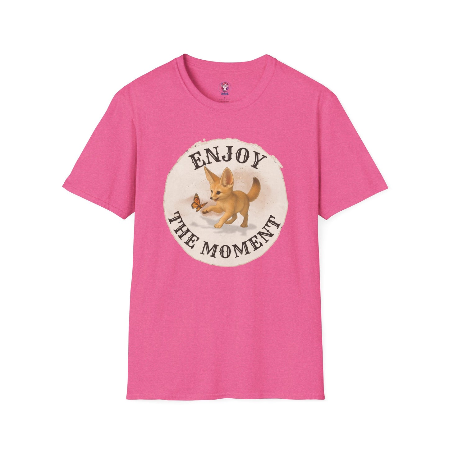 Cute Fox Enjoy the Moment - Unisex Softstyle T-Shirt