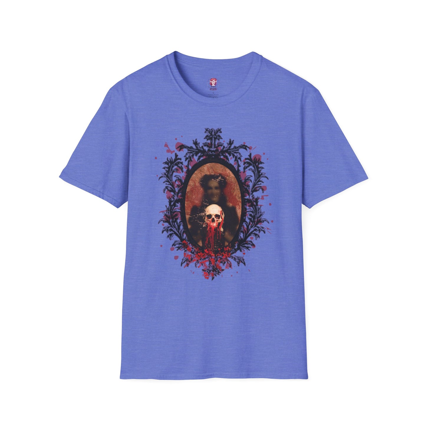 Vintage Gothic Skull Frame - Unisex Softstyle T-Shirt