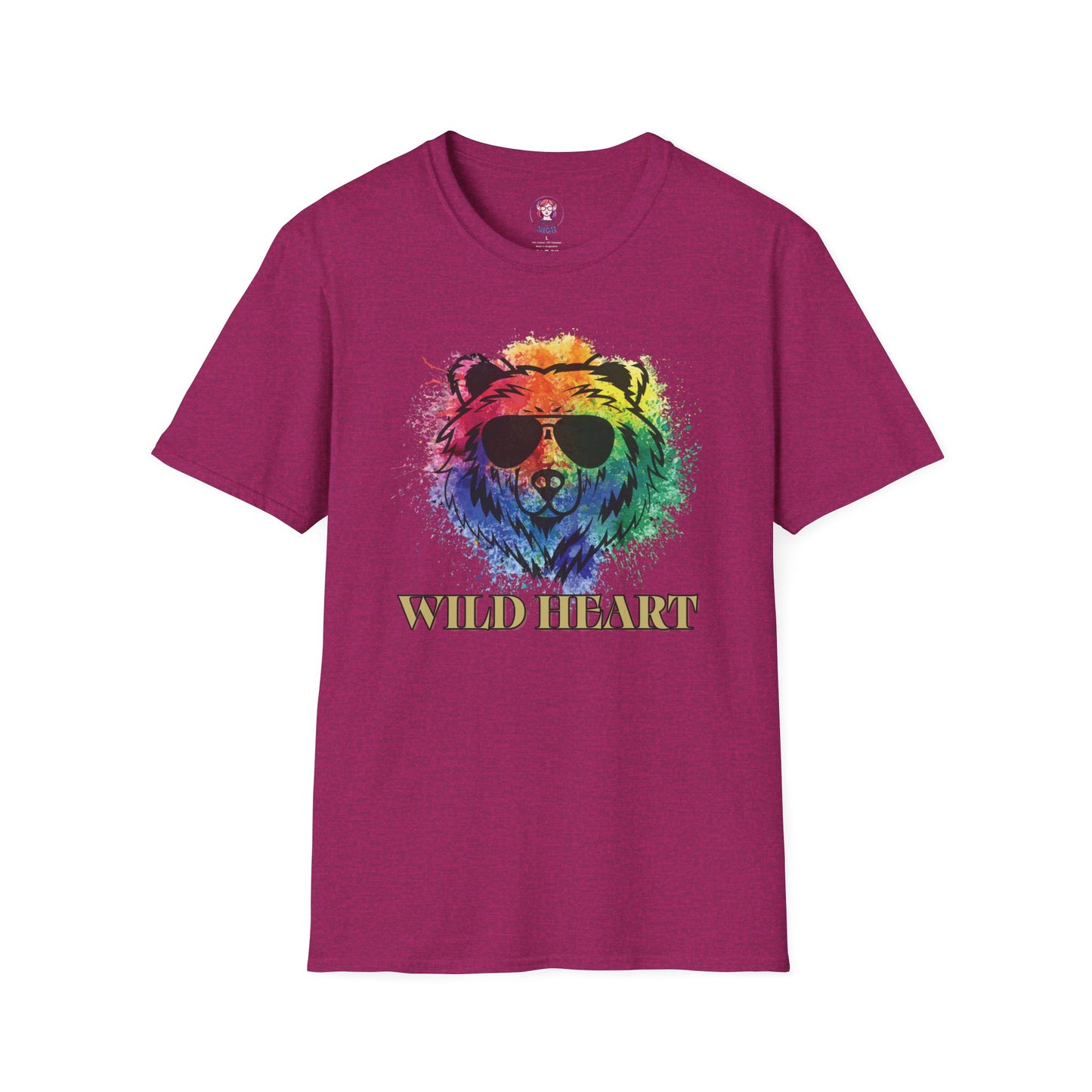 Wild Heart Collection - Bear Color Splash Unisex Softstyle Graphic T-Shirt