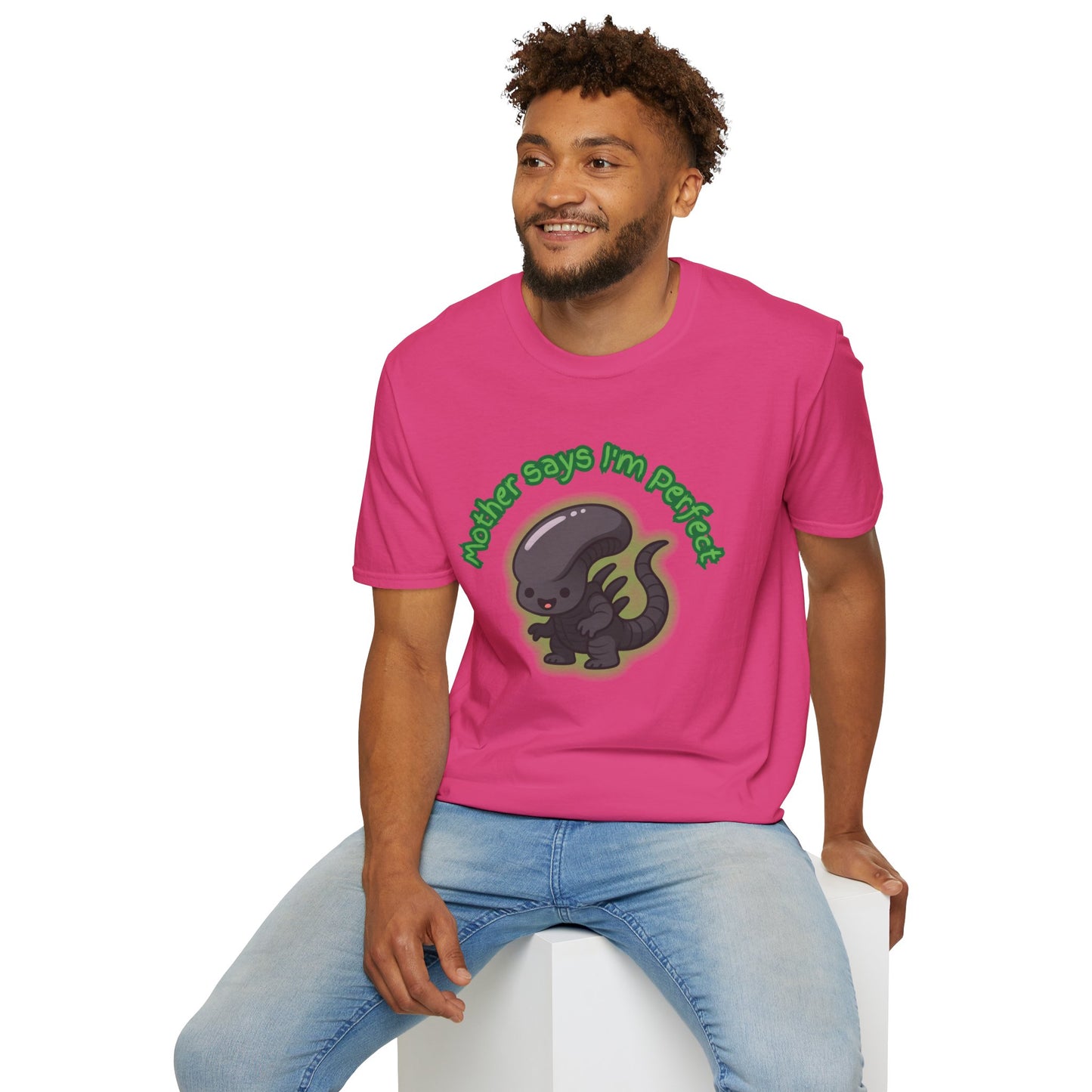 Alien Cute Xenomorph I'm Perfect - Unisex Softstyle T-Shirt