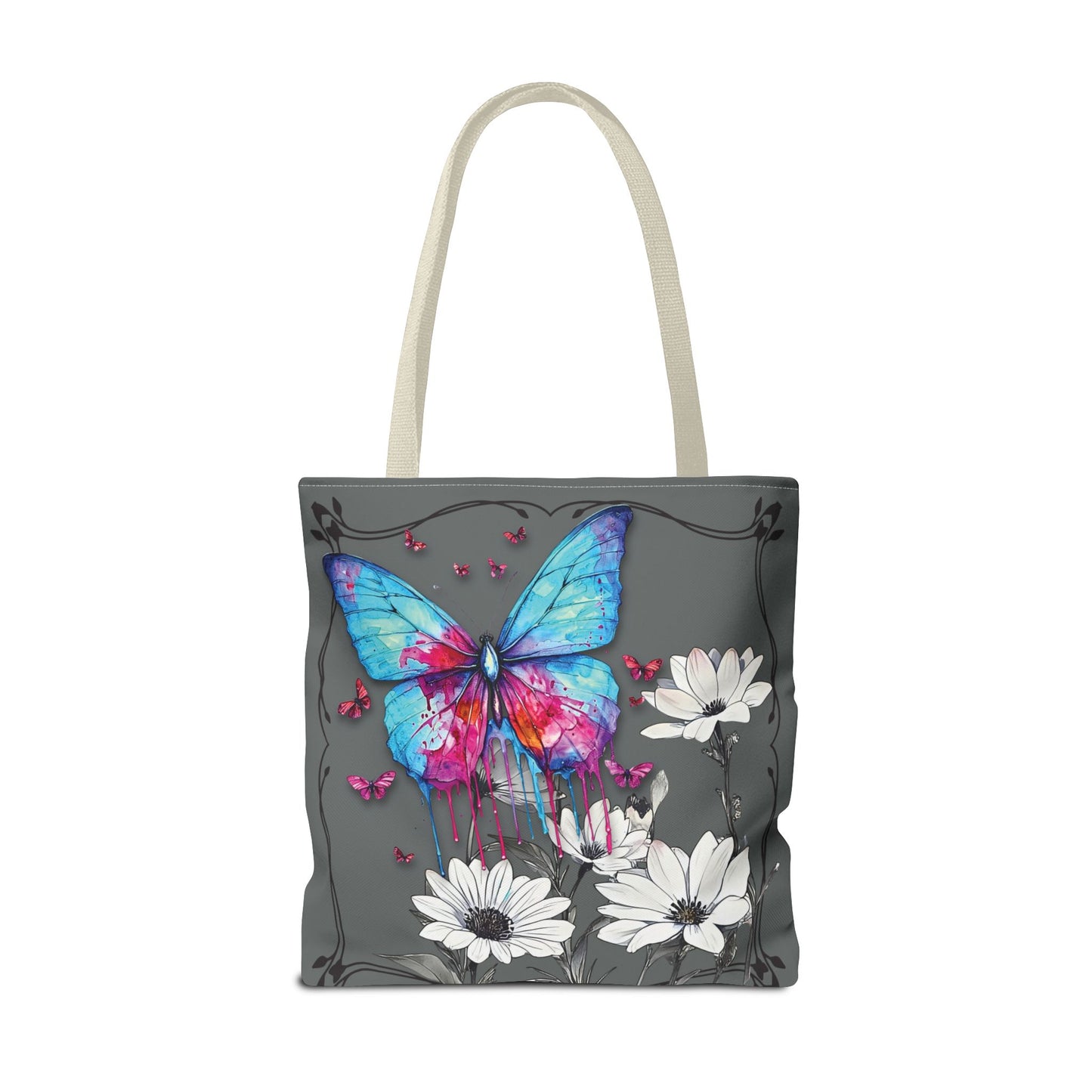 Painted Butterfly in Black and White Tote Bag