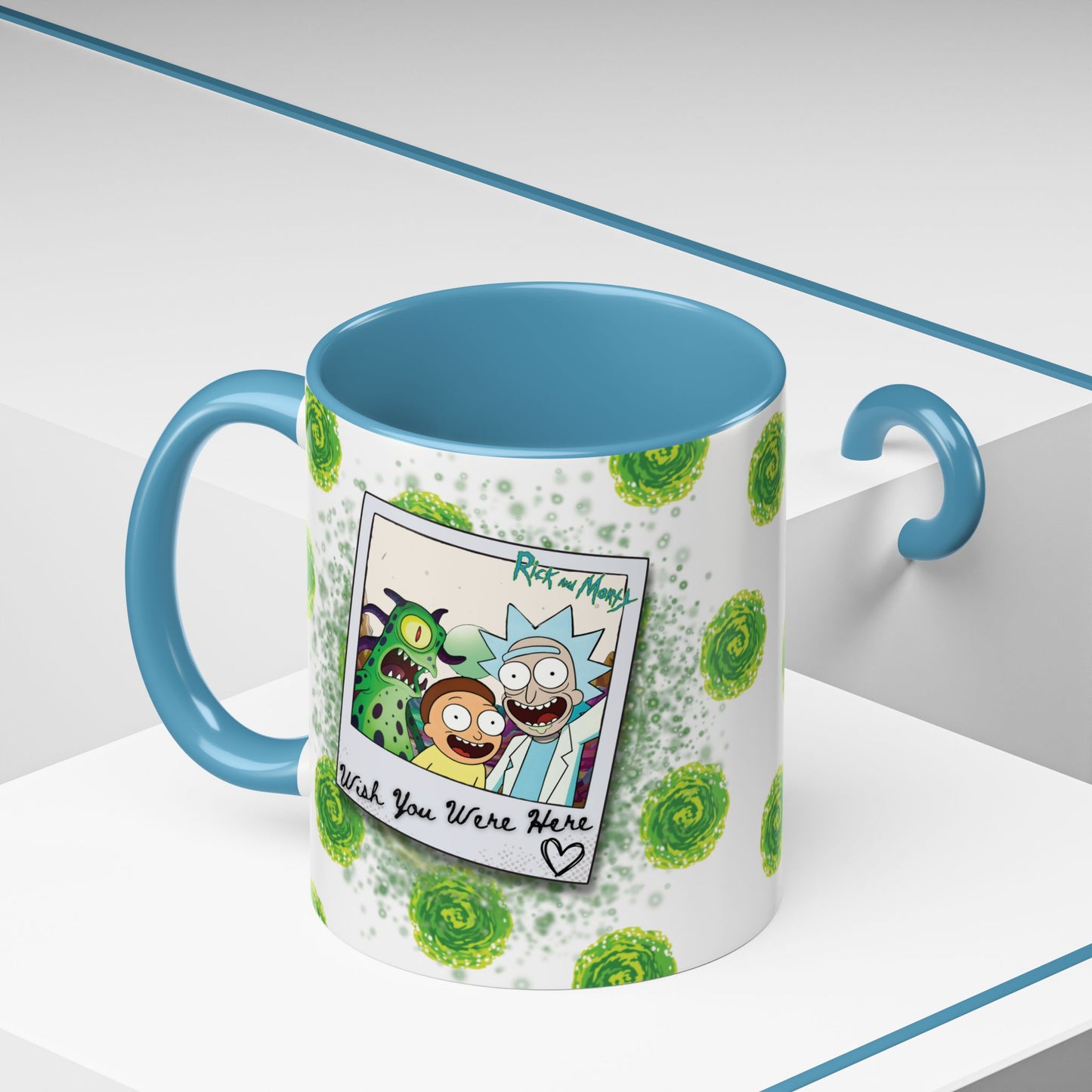 Rick & Morty Alien Polaroid - Accent Coffee Mug (11, 15oz)