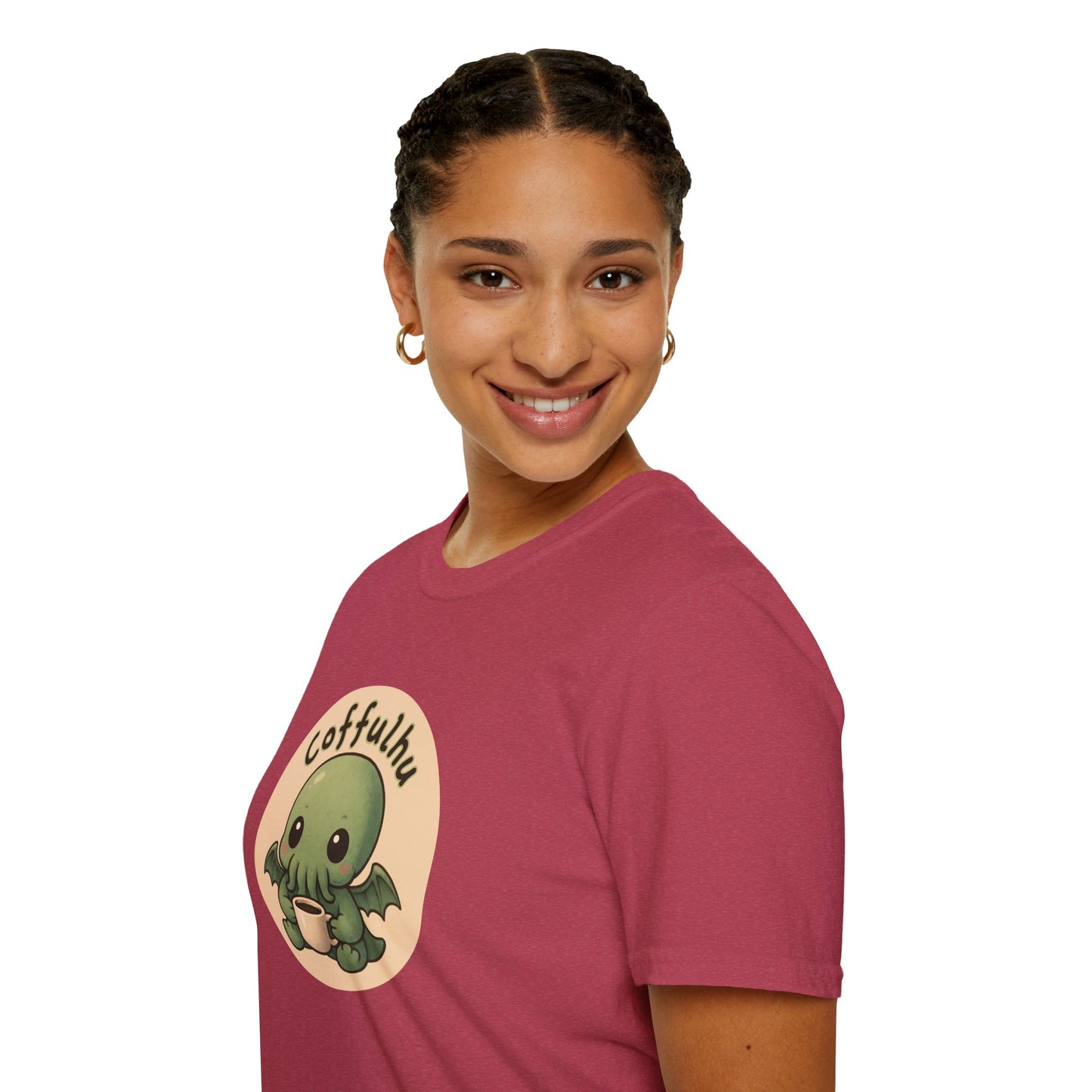 Cthulhu Coffulhu Coffee Pun - Unisex Softstyle T-Shirt