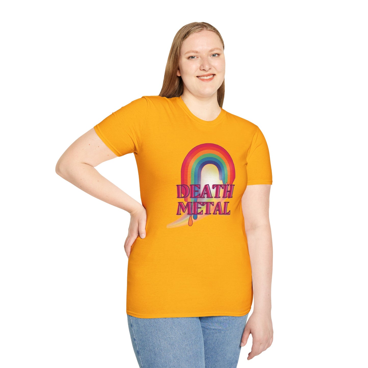 Rainbow Death Metal - Unisex Softstyle T-Shirt