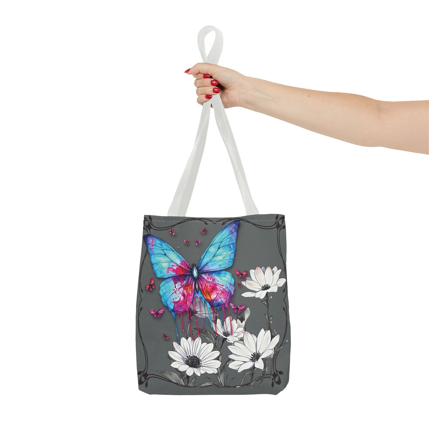 Painted Butterfly in Black and White Tote Bag