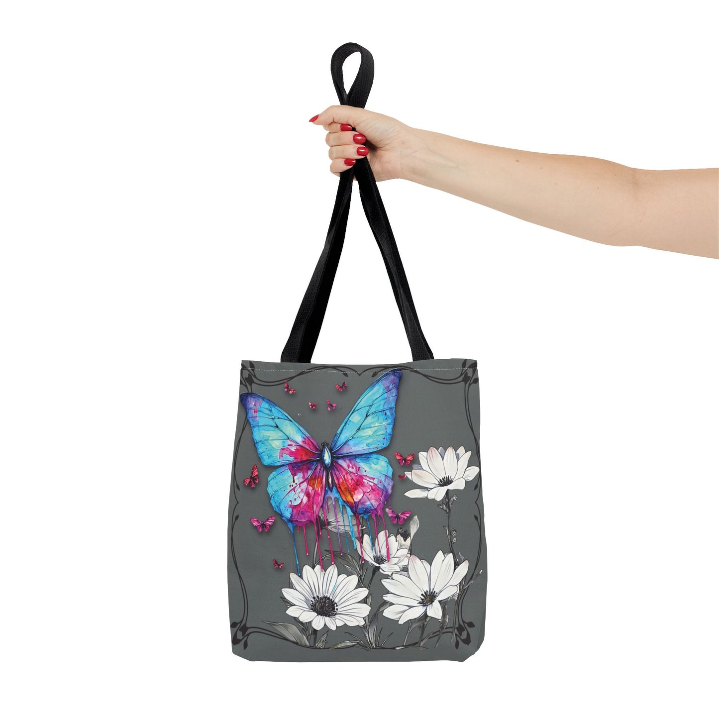 Painted Butterfly in Black and White Tote Bag
