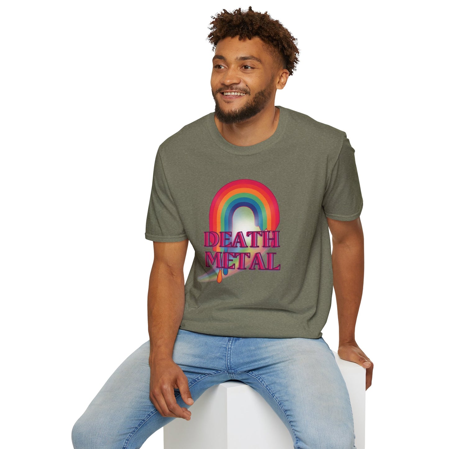 Rainbow Death Metal - Unisex Softstyle T-Shirt