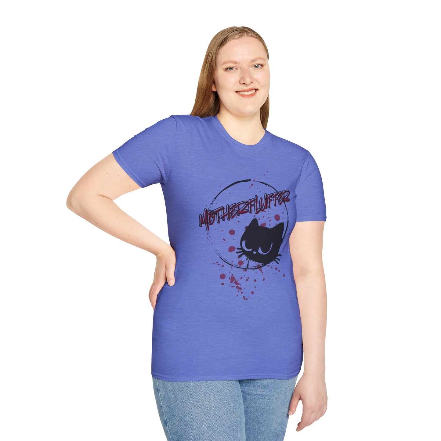 Motherfluffer Color Cat - Unisex Softstyle T-Shirt