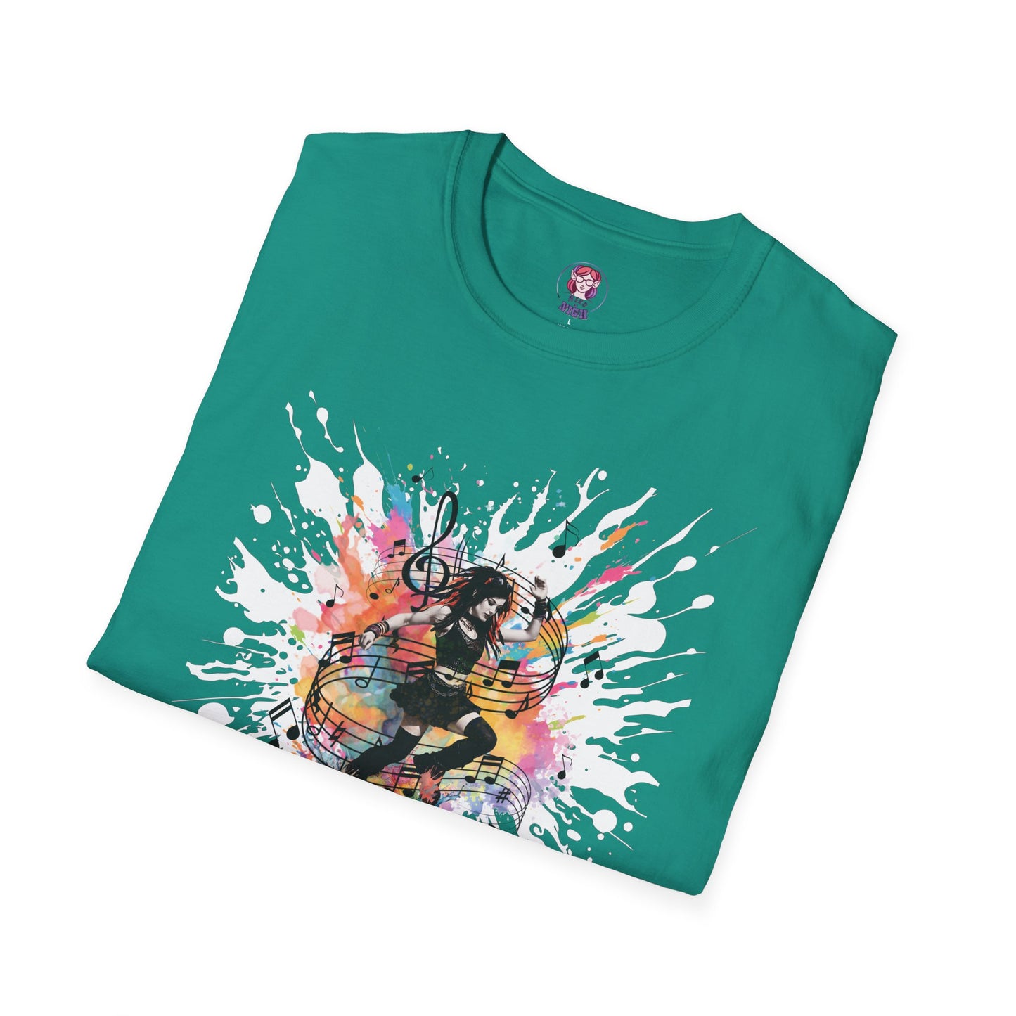 Colorful Music Brings Life Punk Dancer - Unisex Softstyle T-Shirt