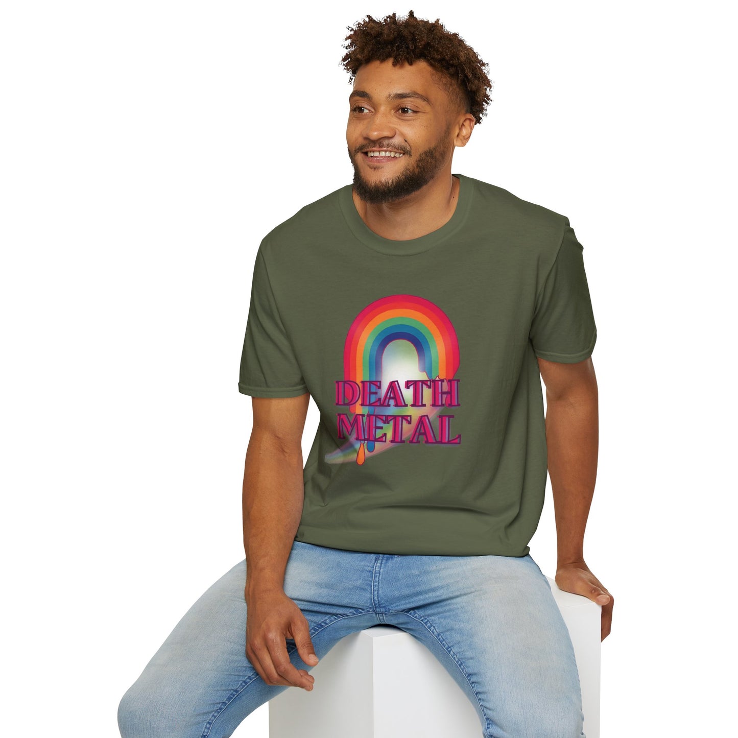 Rainbow Death Metal - Unisex Softstyle T-Shirt