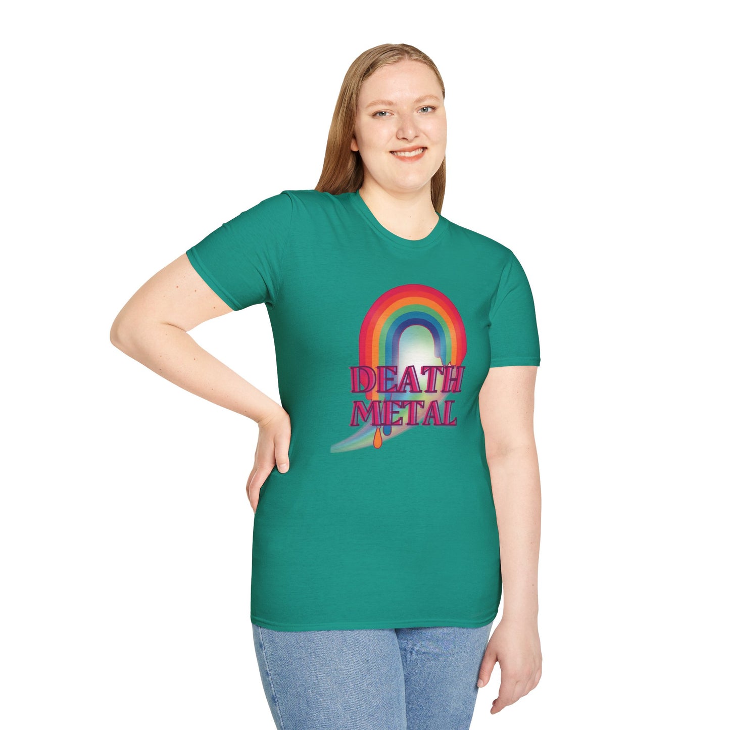 Rainbow Death Metal - Unisex Softstyle T-Shirt