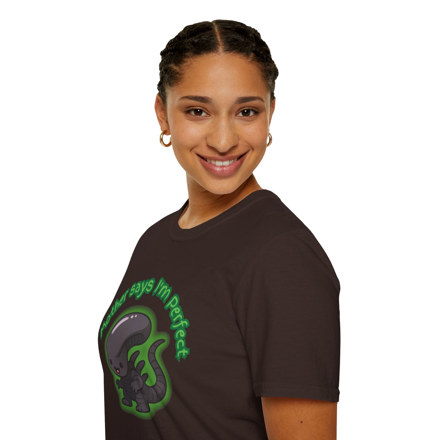 Alien Cute Xenomorph I'm Perfect - Unisex Softstyle T-Shirt
