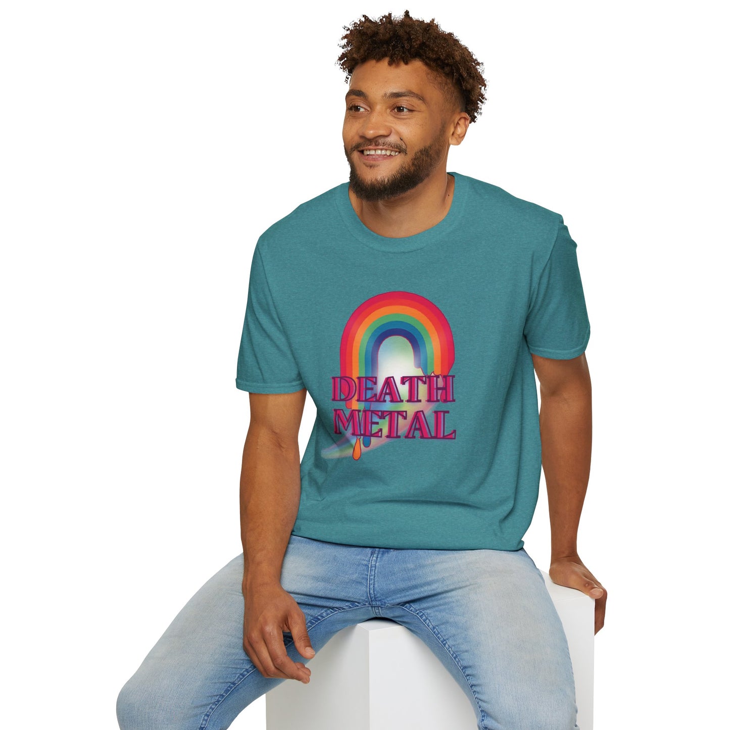 Rainbow Death Metal - Unisex Softstyle T-Shirt